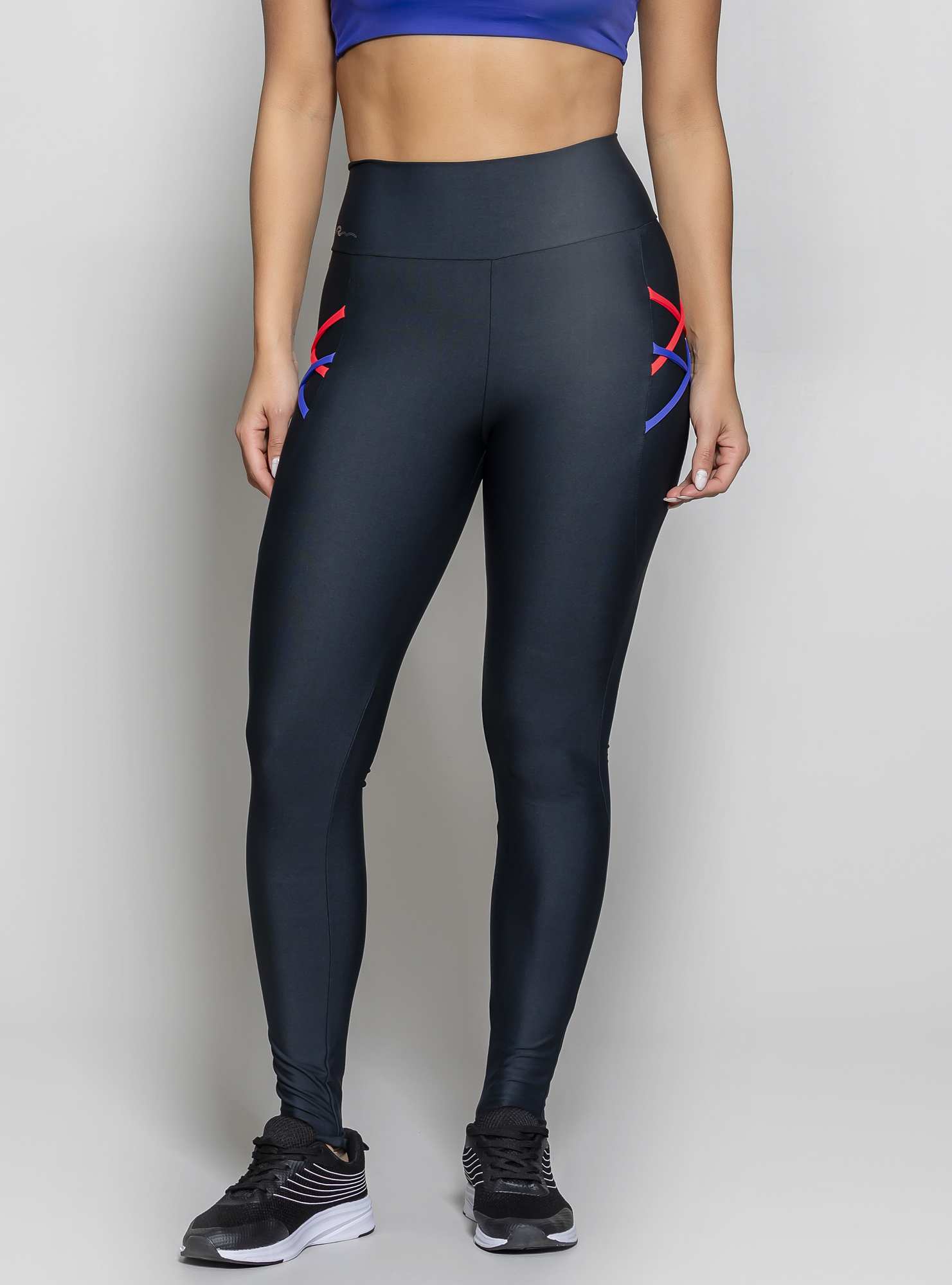 Legging Energy Preto / Azul 28