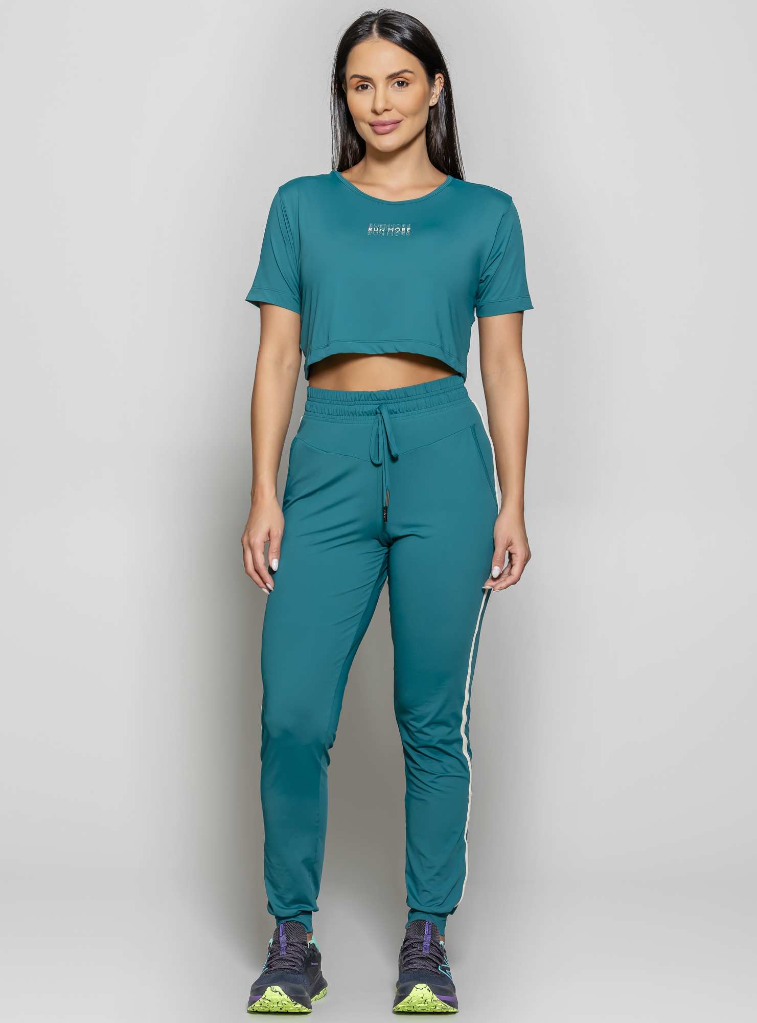 Calça Jogger Leveza Verde 02 / Bege 02