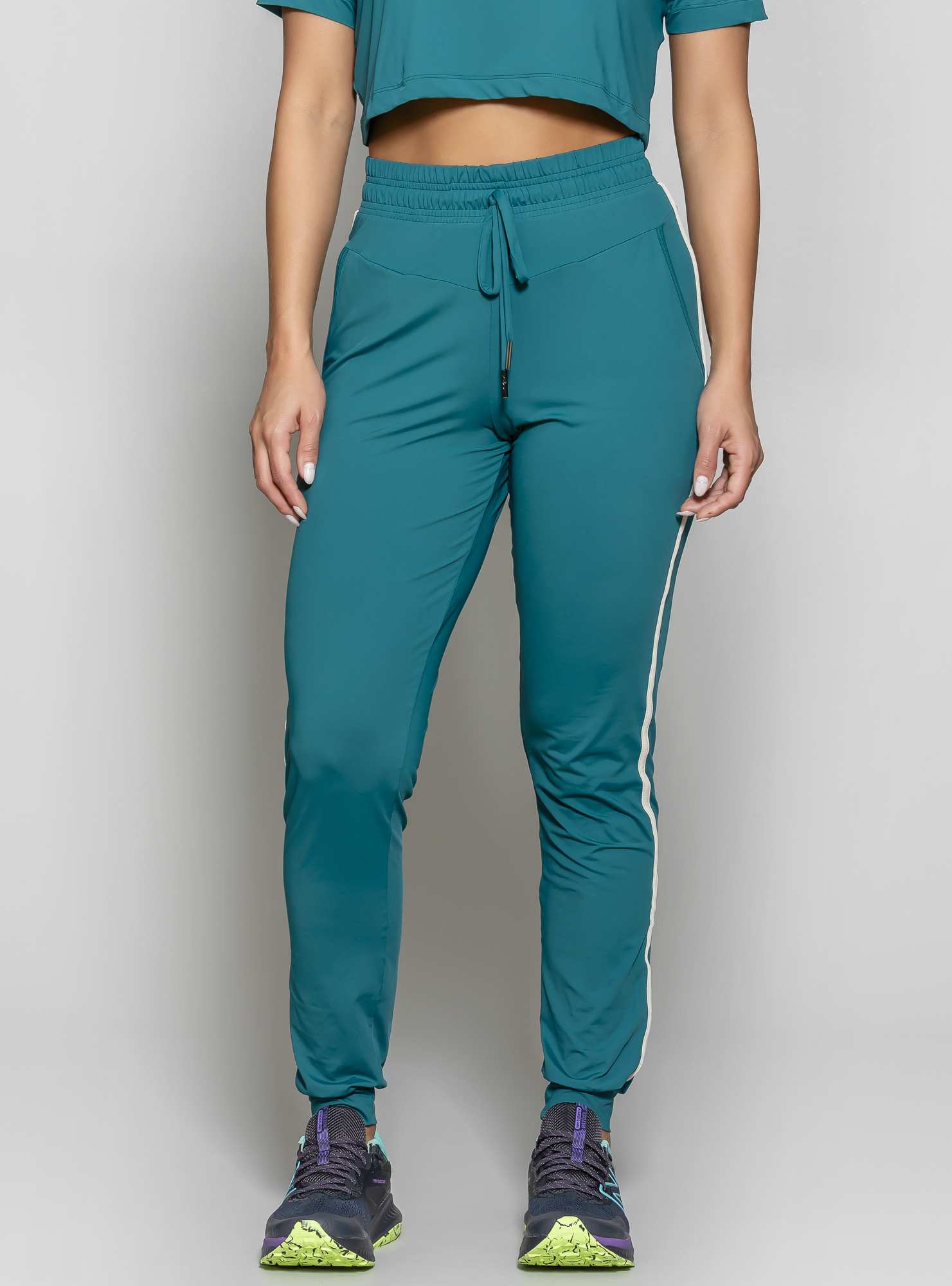 Calça Jogger Leveza Verde 02 / Bege 02