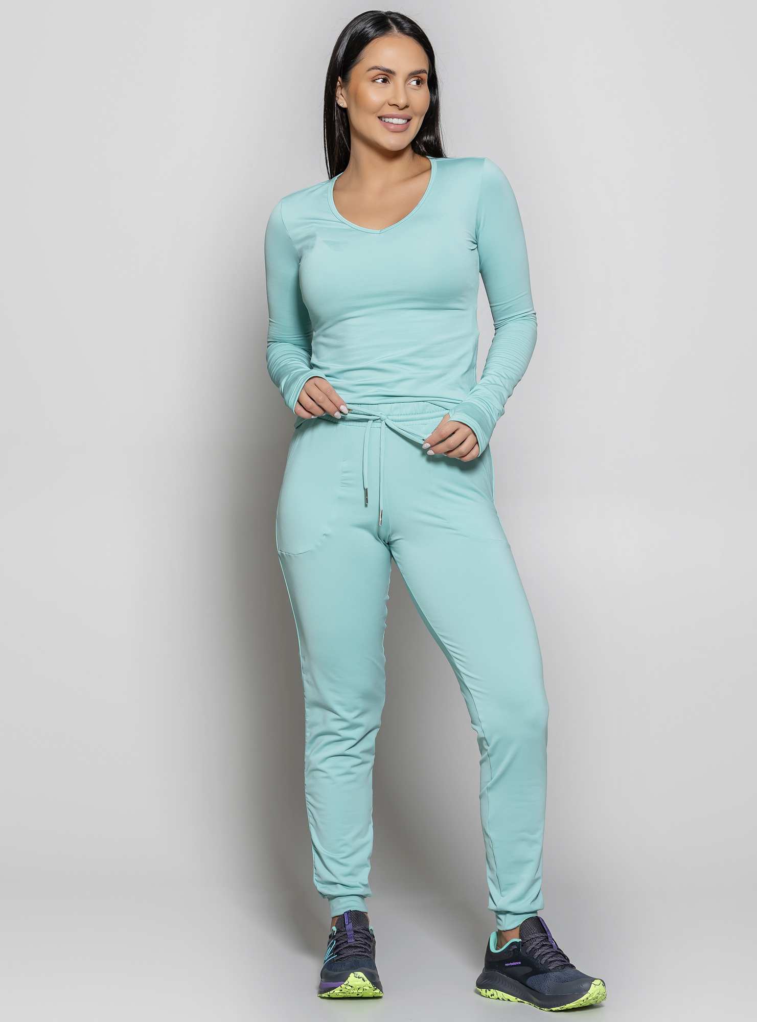 Blusa Térmica Decote V Verde 15