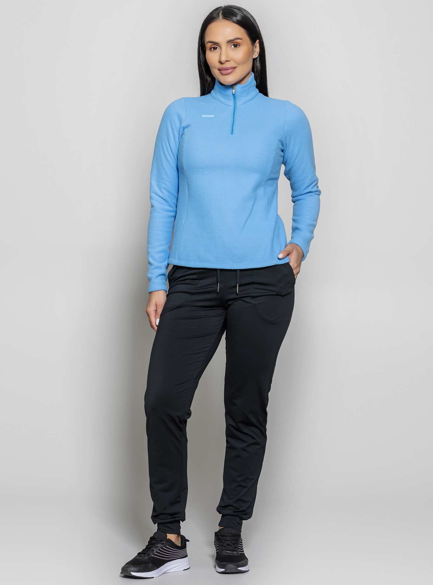Blusa Gola Alta Térmica Azul 14