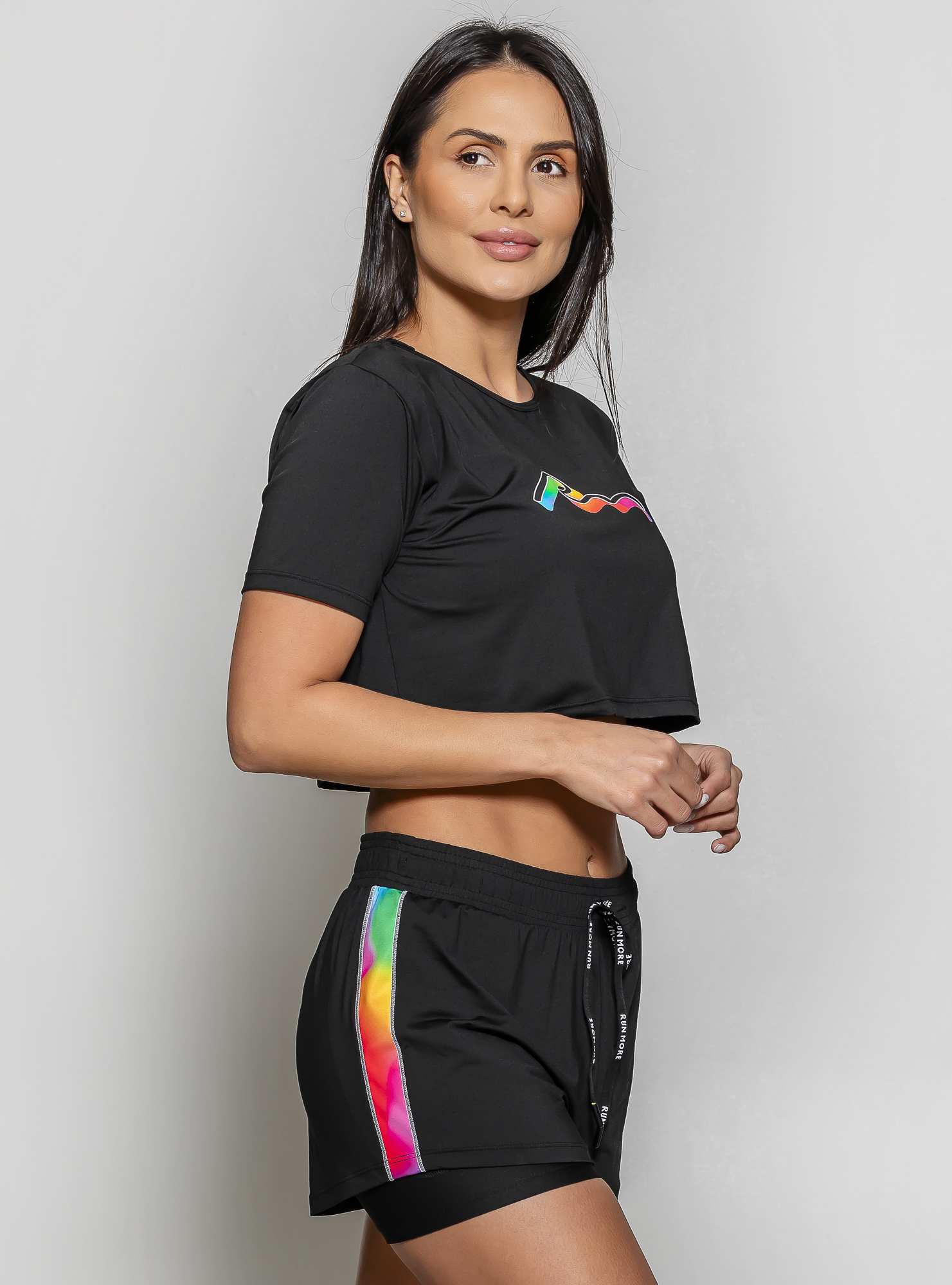 Blusa Cropped Gradient Preto 02