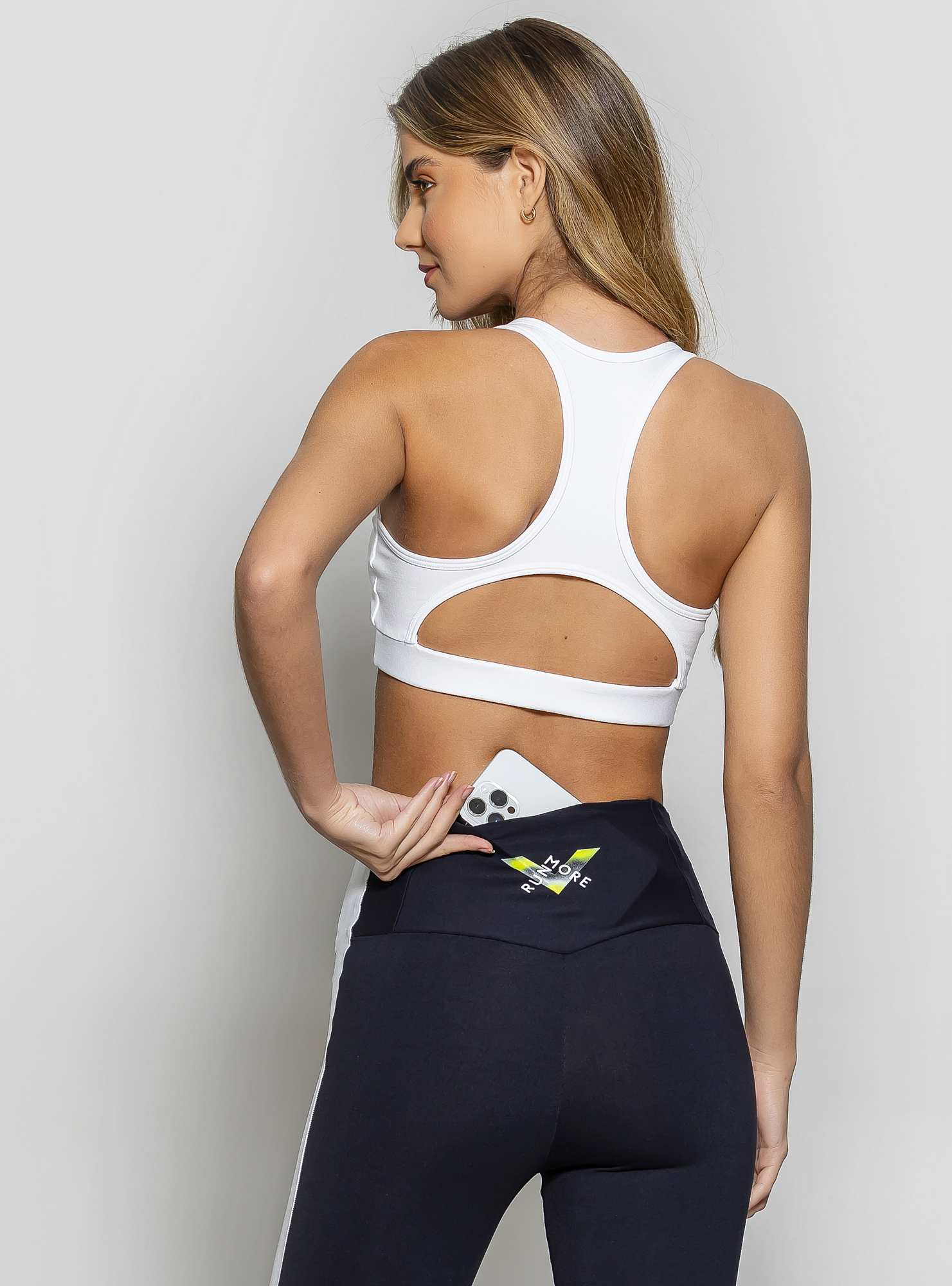 Legging Cintura Alta Prisma Preto / Branco