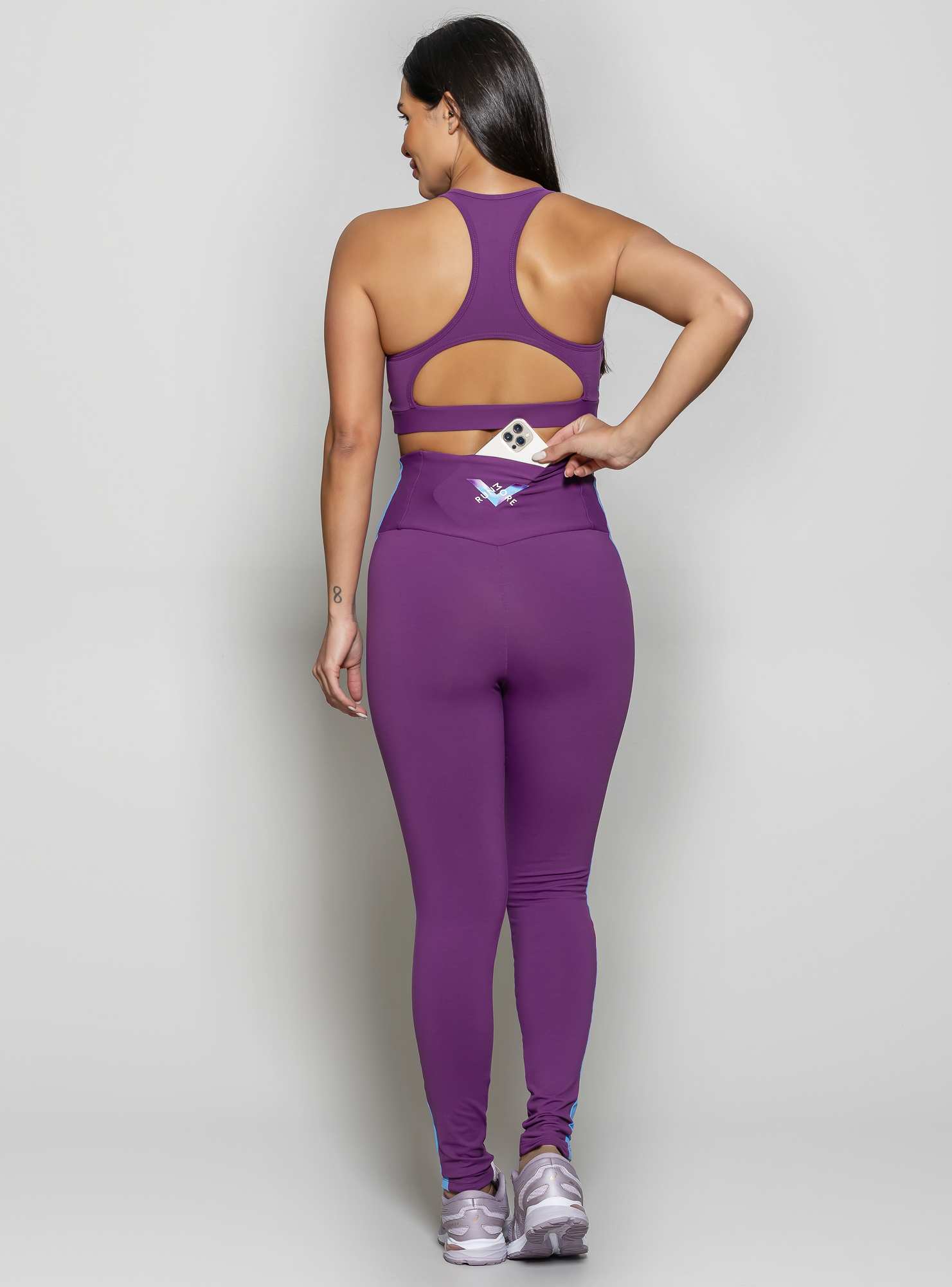 Legging Cintura Alta Prisma Roxo 04 / Azul 14