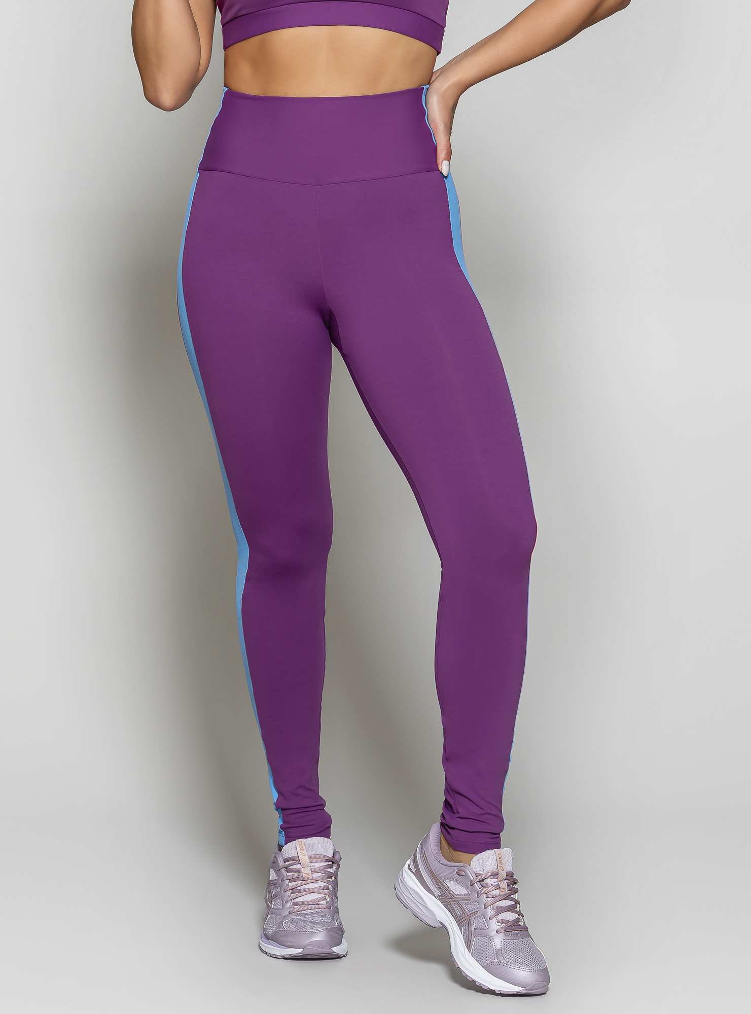 Legging Cintura Alta Prisma Roxo 04 / Azul 14