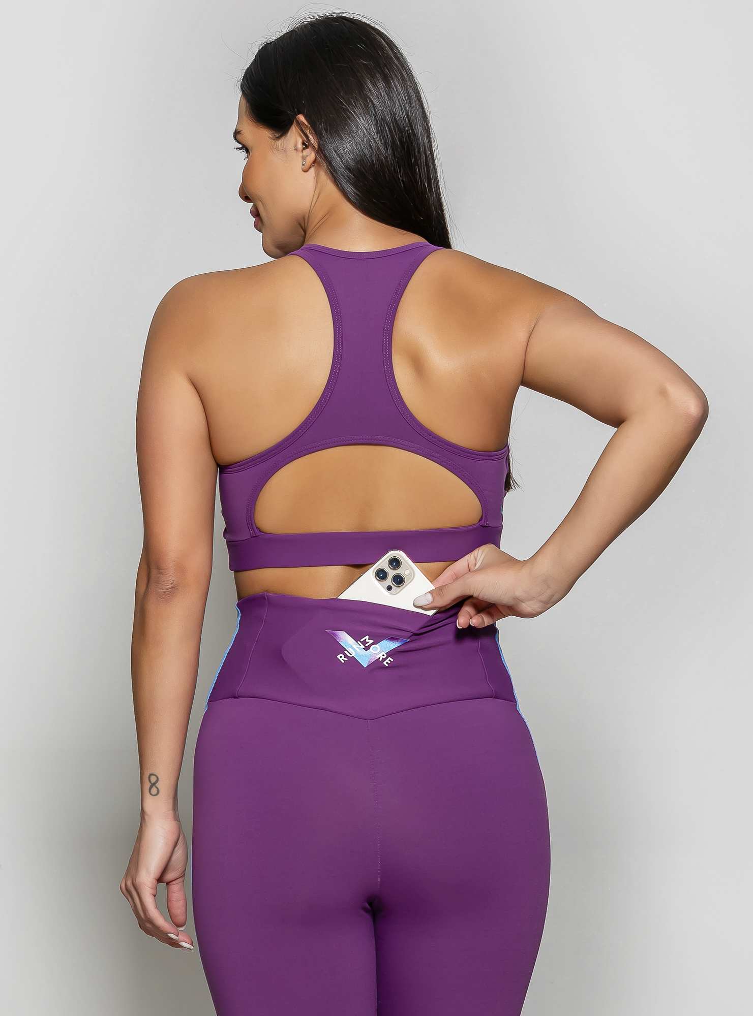 Legging Cintura Alta Prisma Roxo 04 / Azul 14