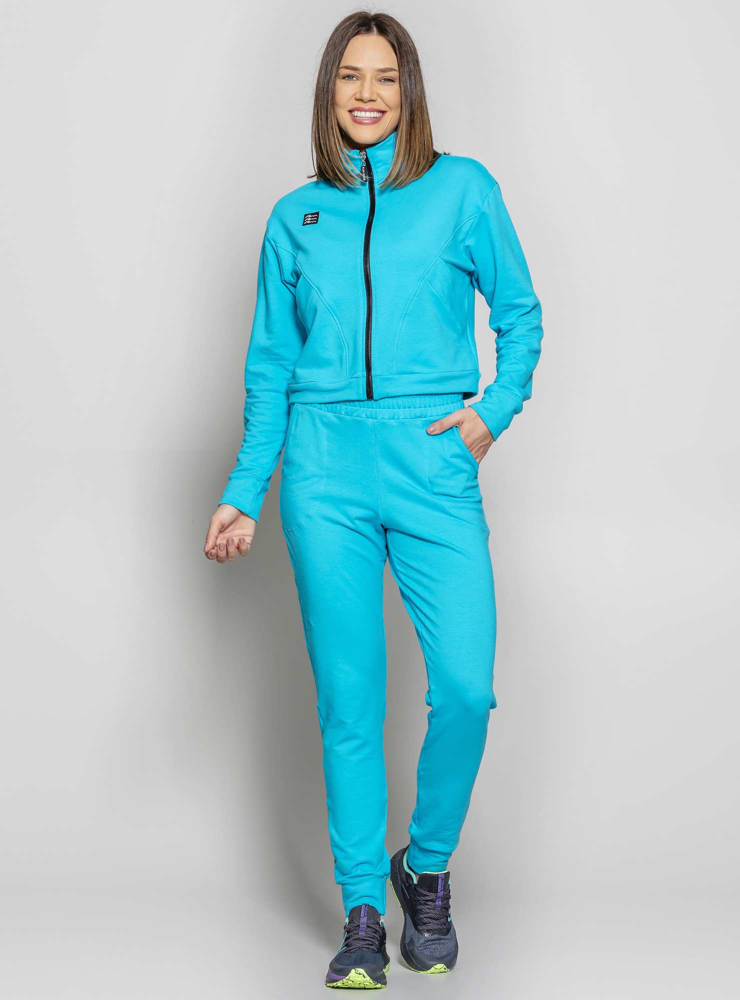 Calça Jogger de Moletinho Azul 05 / Preto