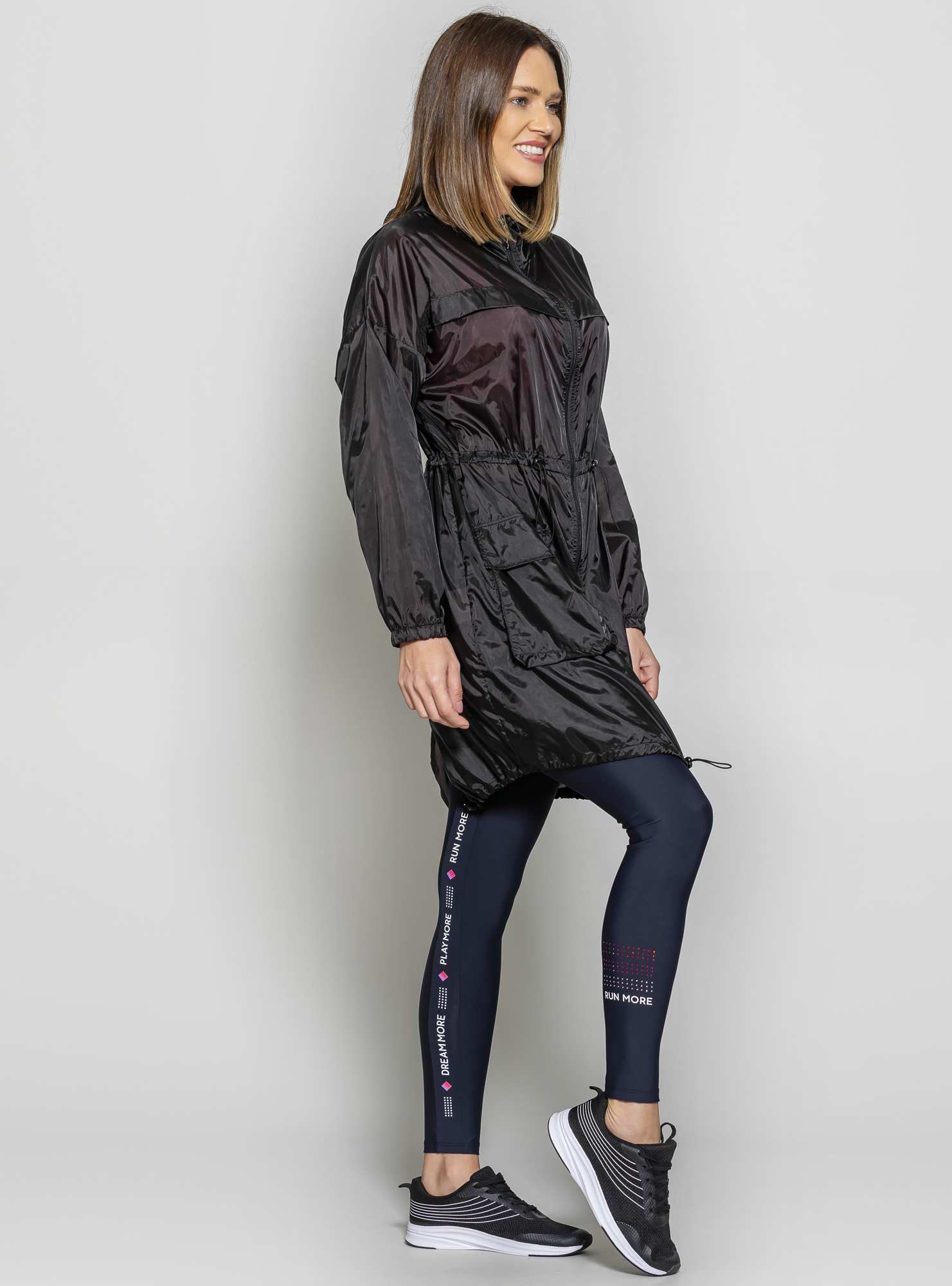 Maxi Jaqueta Graphic Preto