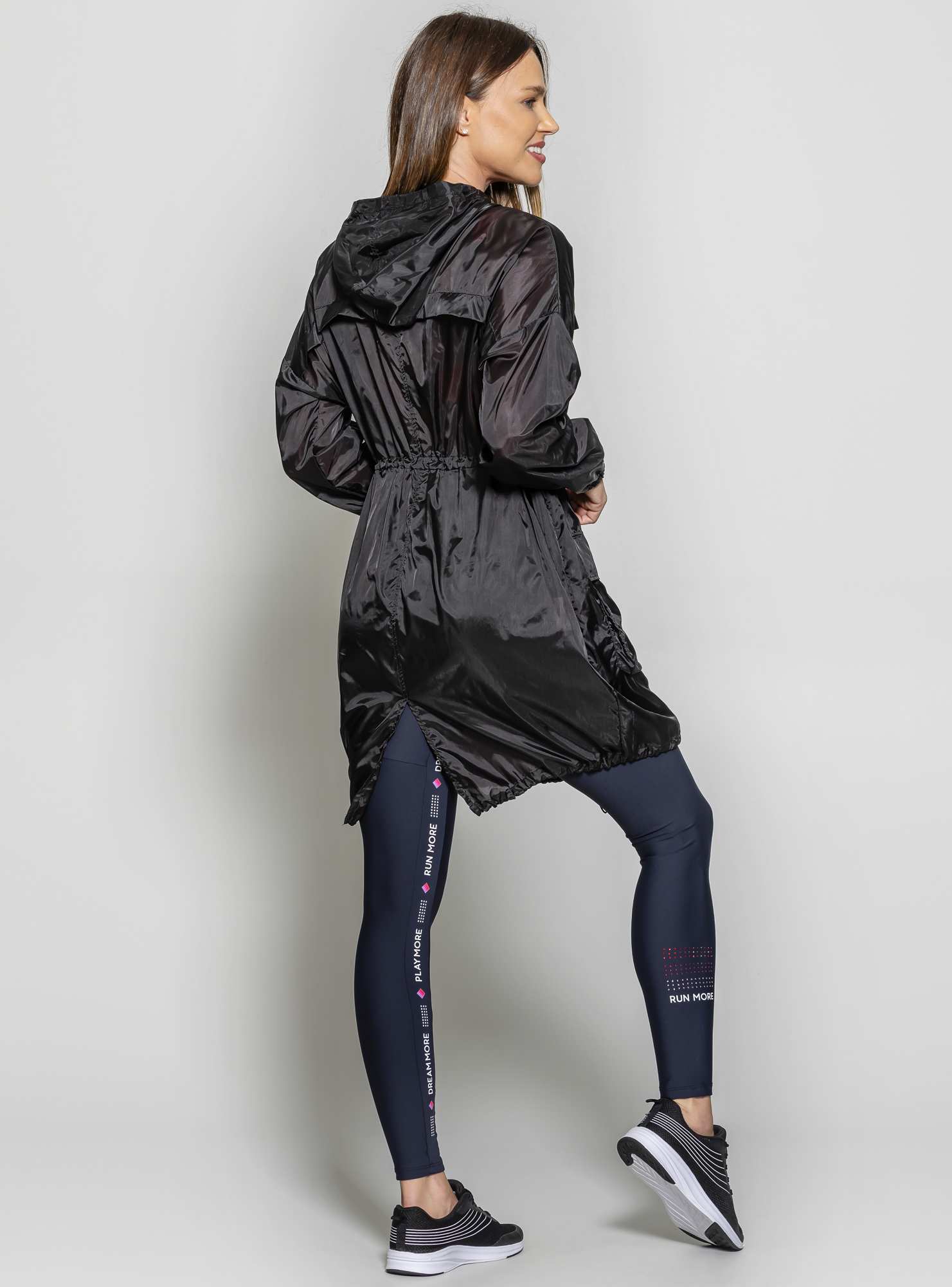 Maxi Jaqueta Graphic Preto
