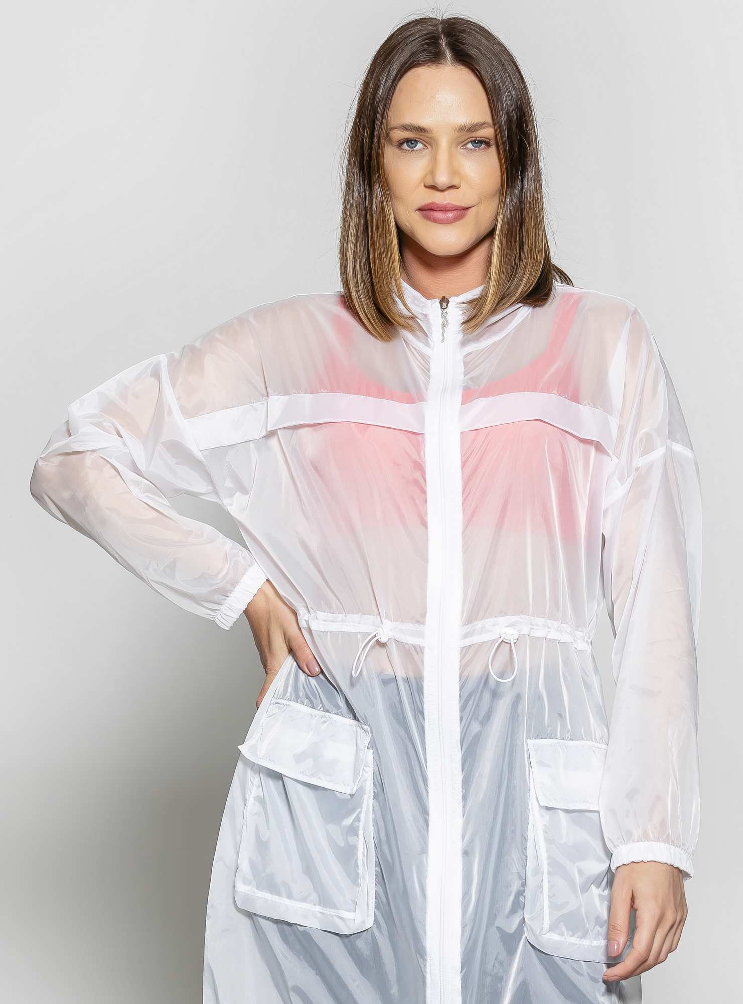 Maxi Jaqueta Graphic Branco