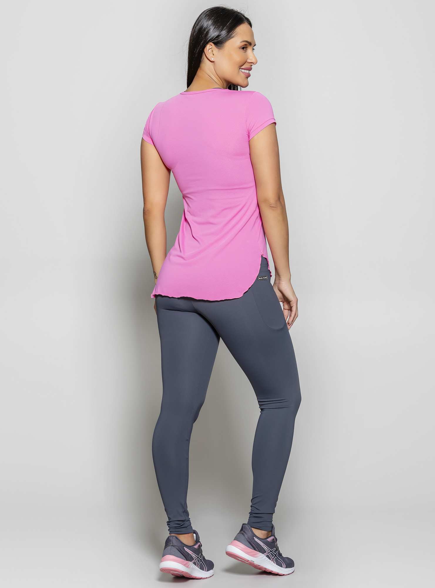 Blusa Alongada Essencial Rosa 04