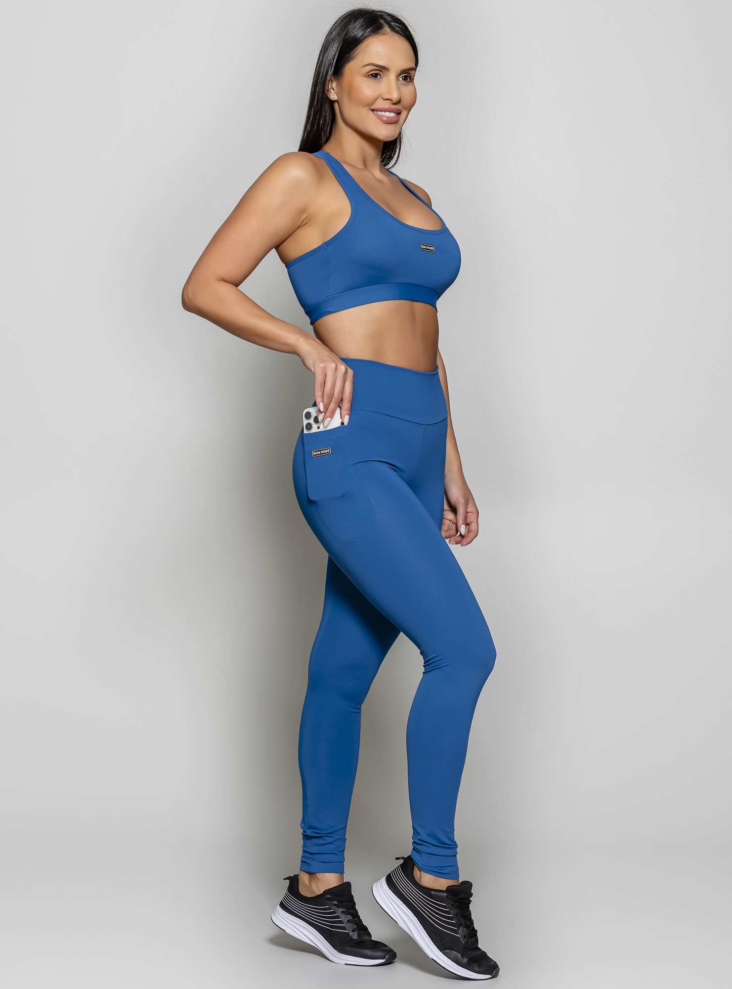 Legging Com Bolso Essencial Azul 07