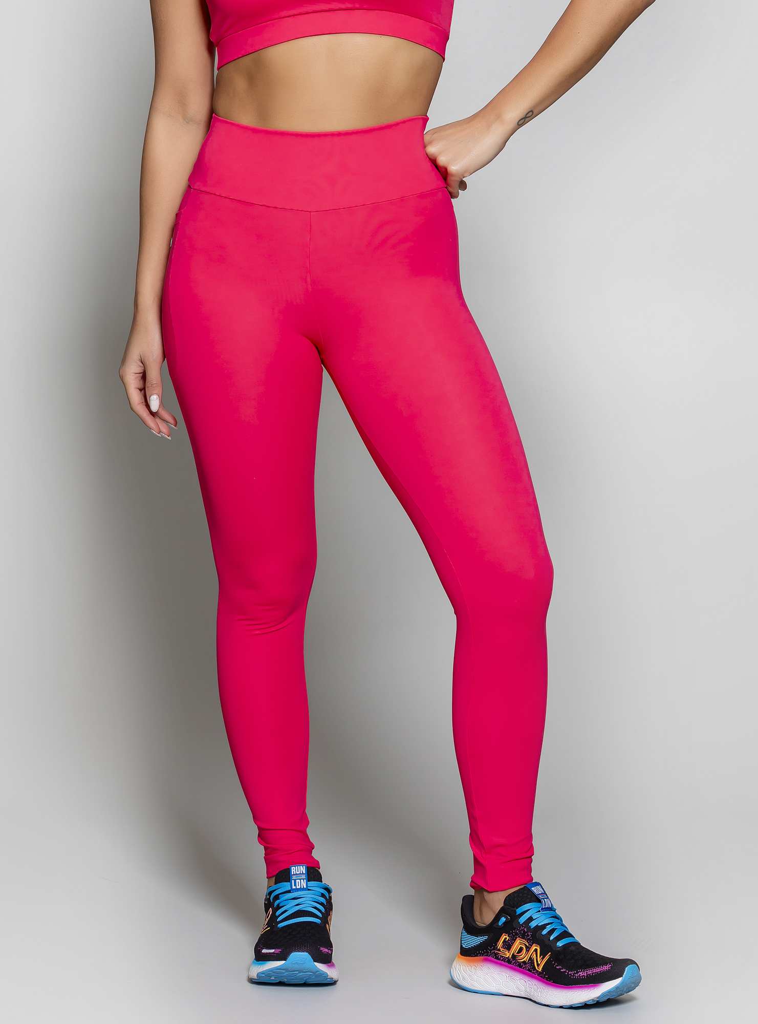 Legging Com Bolso Essencial Rosa 01