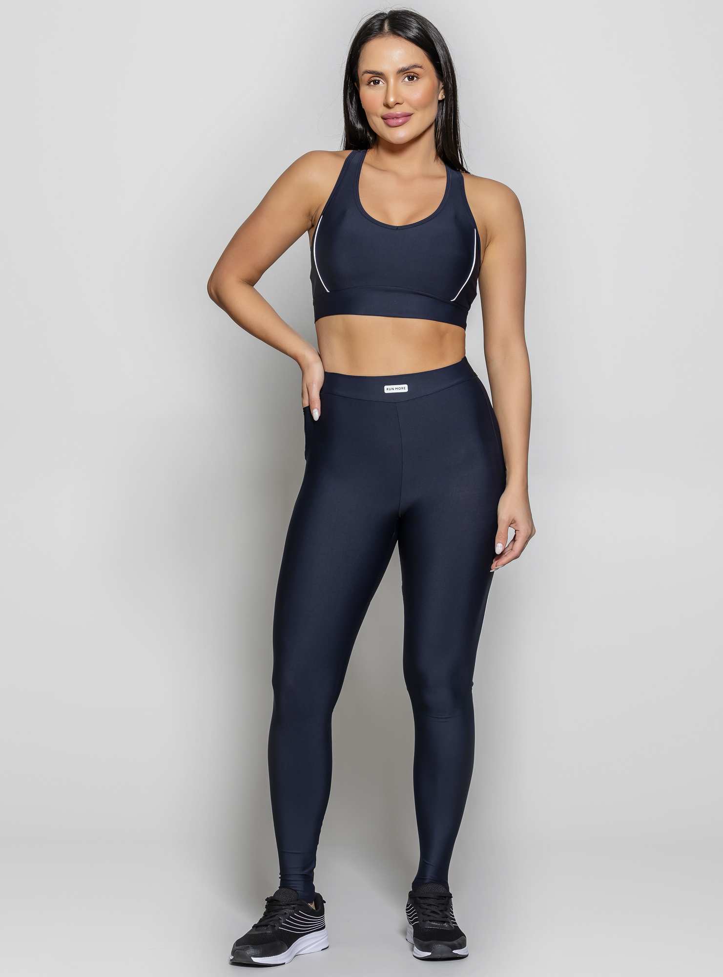 Legging Blocking Movement Preto / Branco