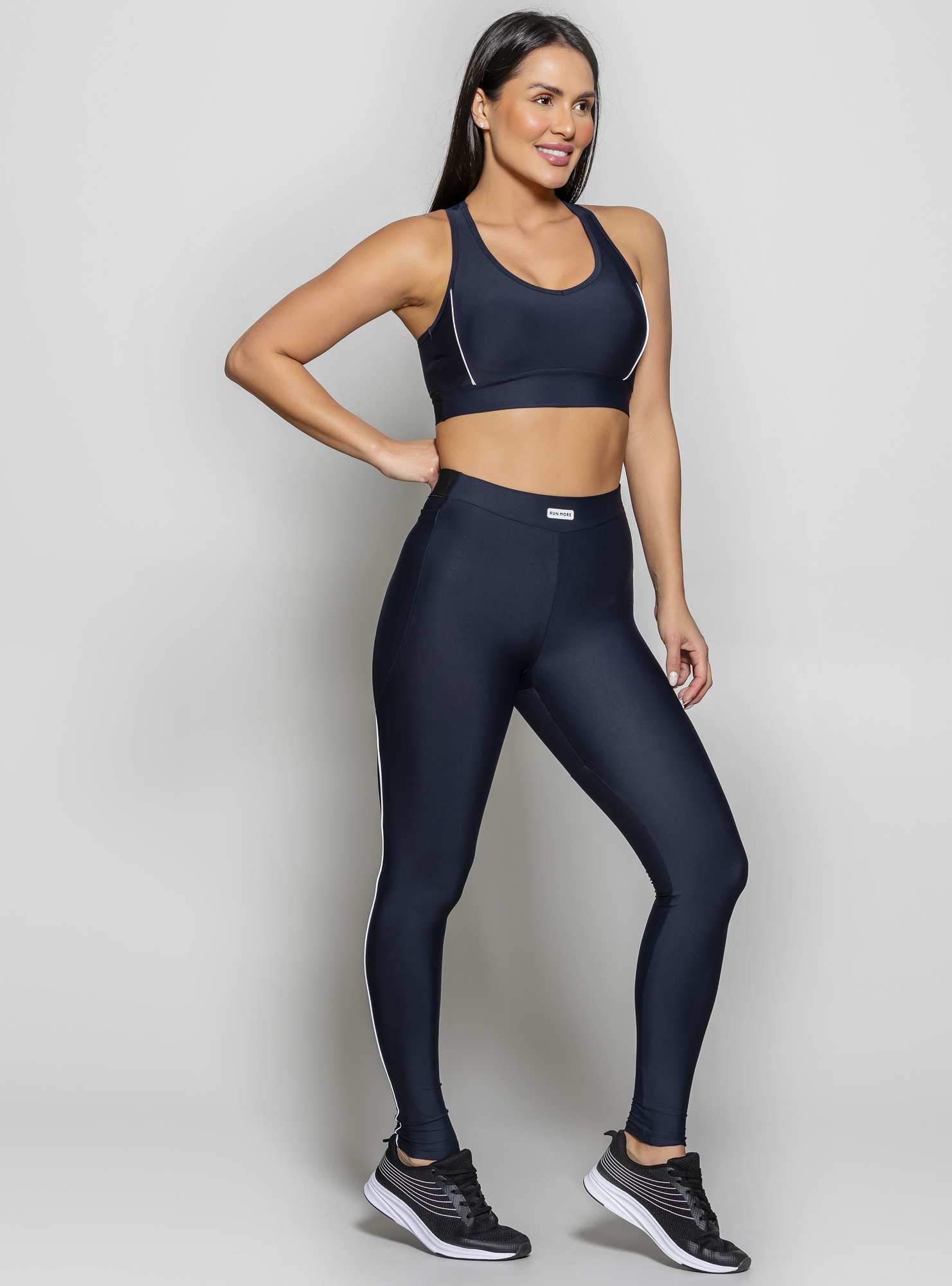 Legging Blocking Movement Preto / Branco