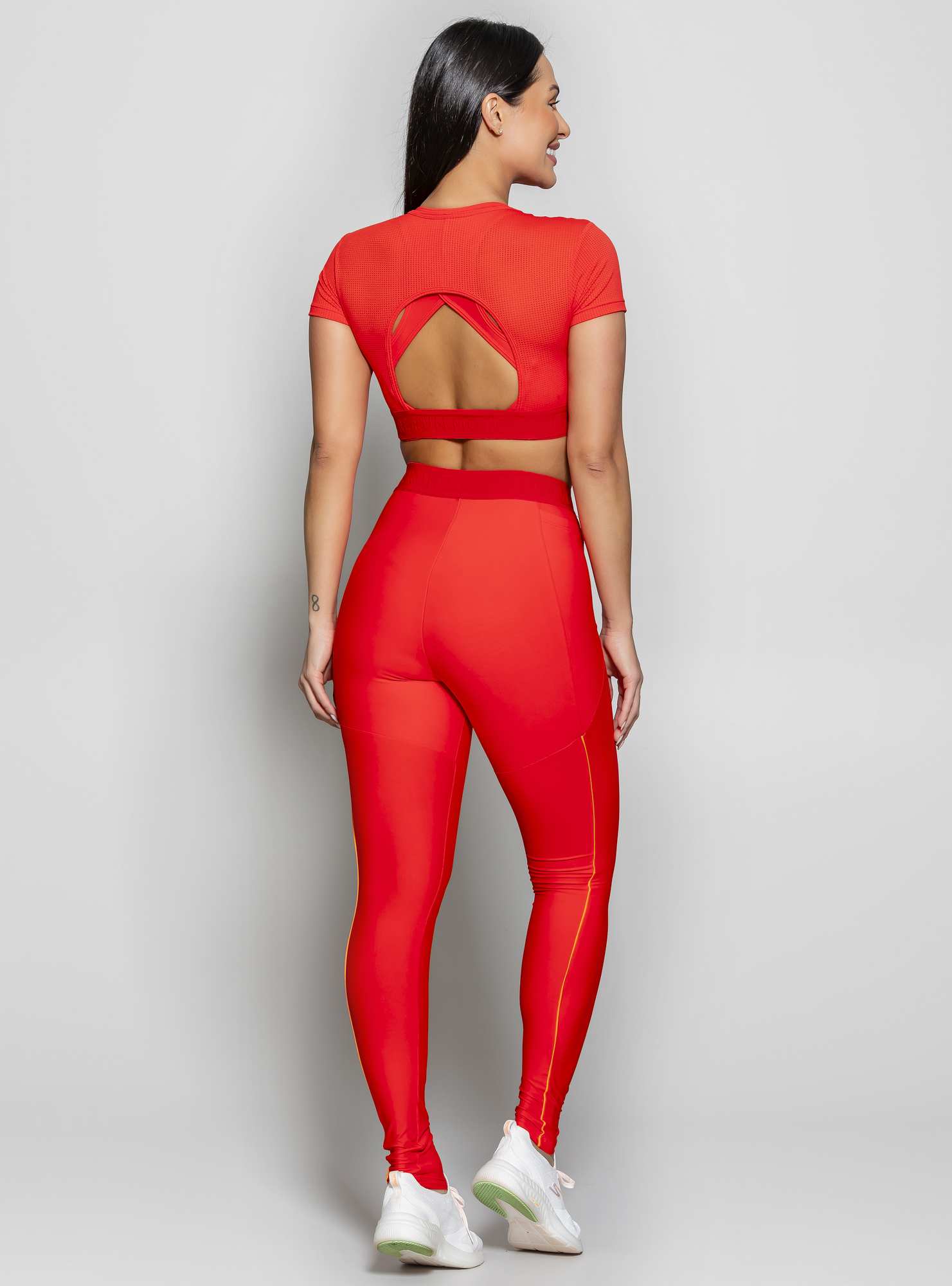 Legging Blocking Movement Vermelho 03 / Laranja 21