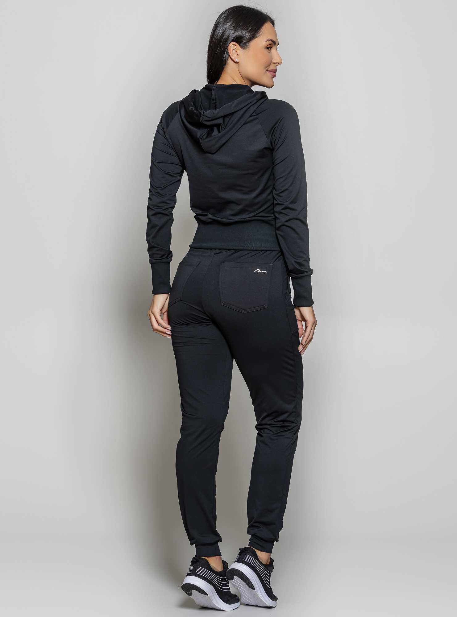 Blusão Cropped Térmico Leve Preto