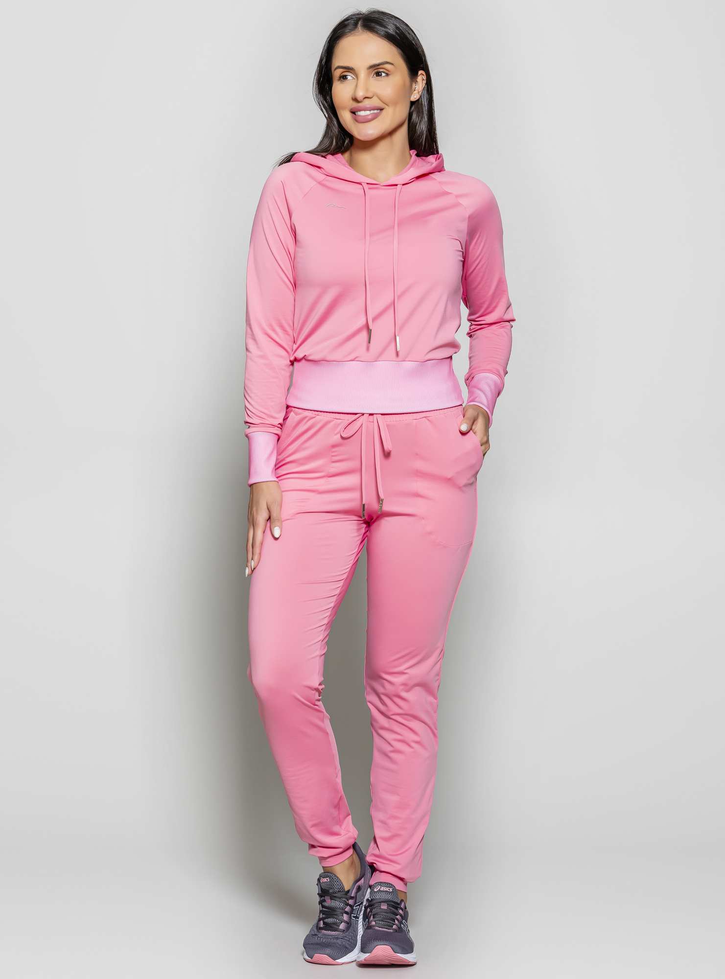 Blusão Cropped Térmico Leve Rosa 18