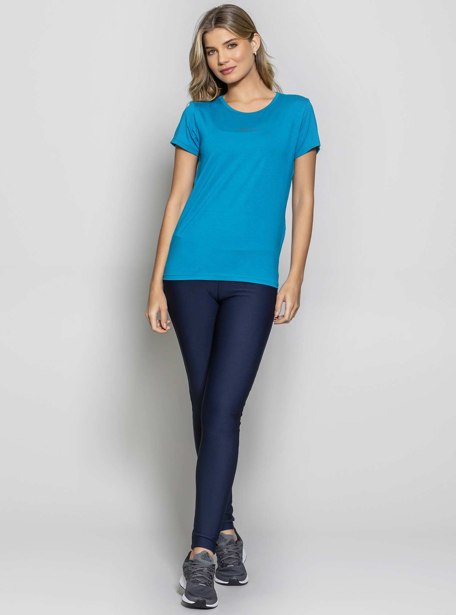 T-Shirt Malha Viscose Athleisure Azul 16