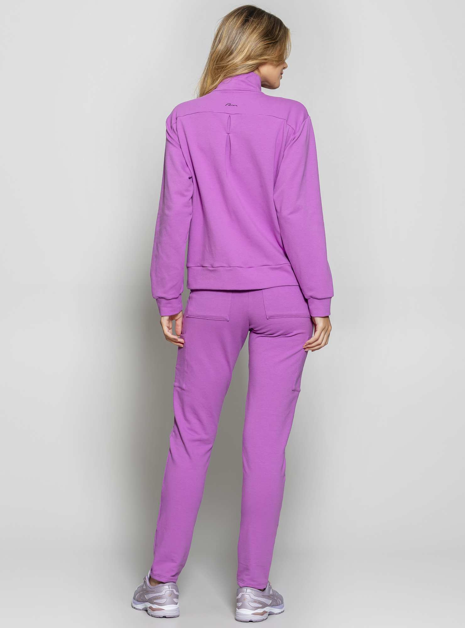 Calça Reta de Moletinho Roxo 06
