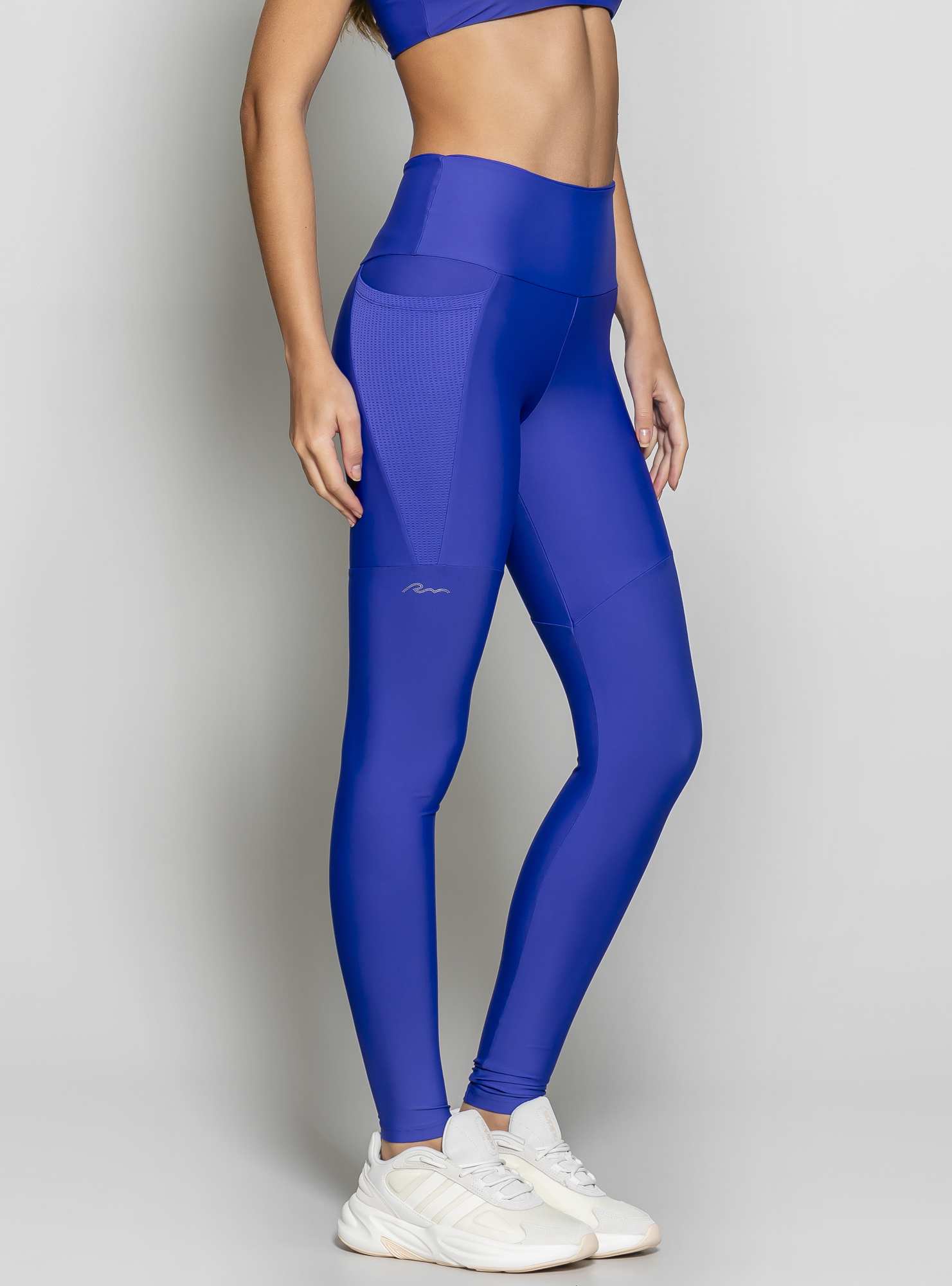 Legging Blocking com Bolsos Azul 28