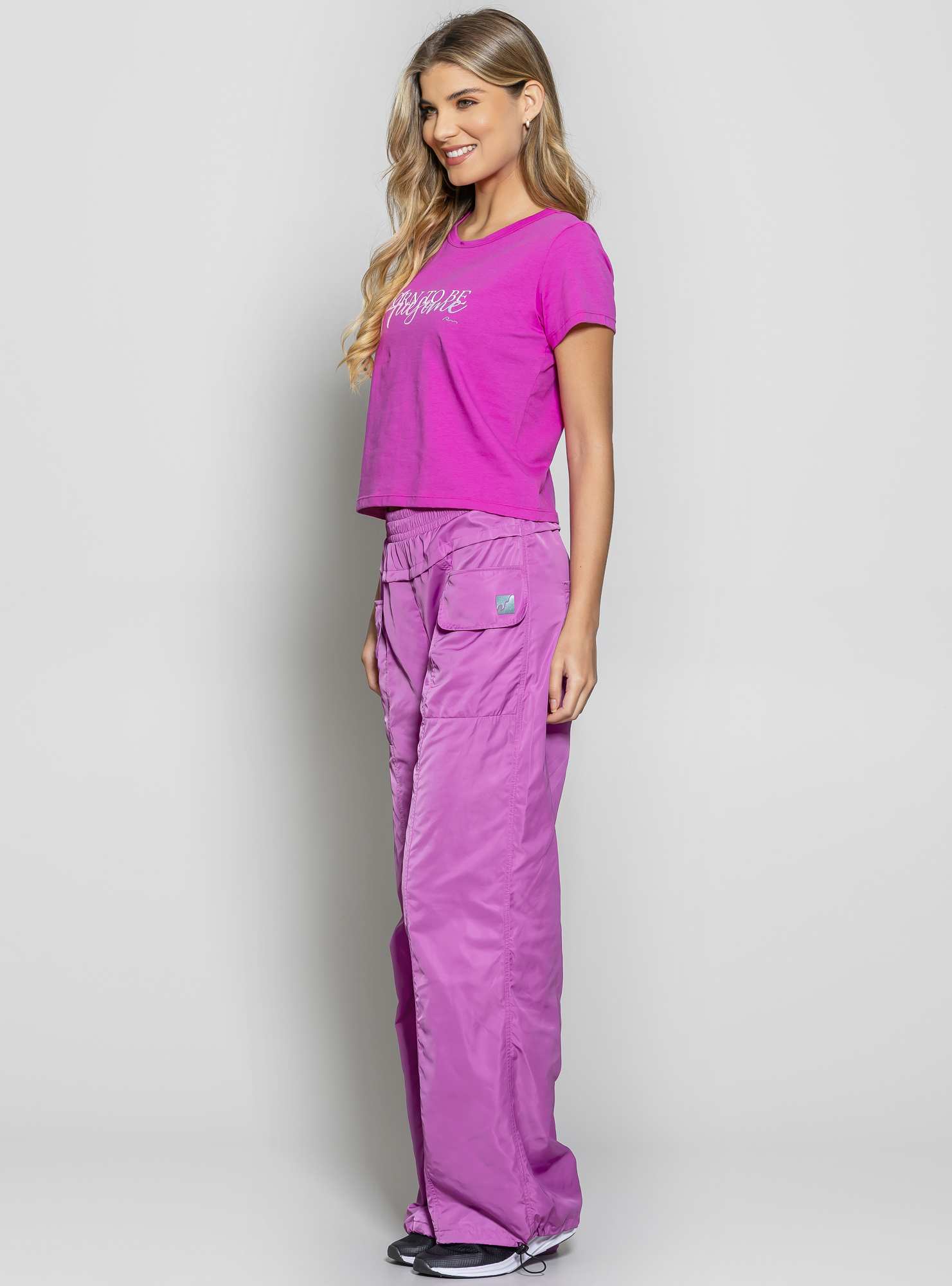 Calça Wide Leg Sporty Urban Roxo 06
