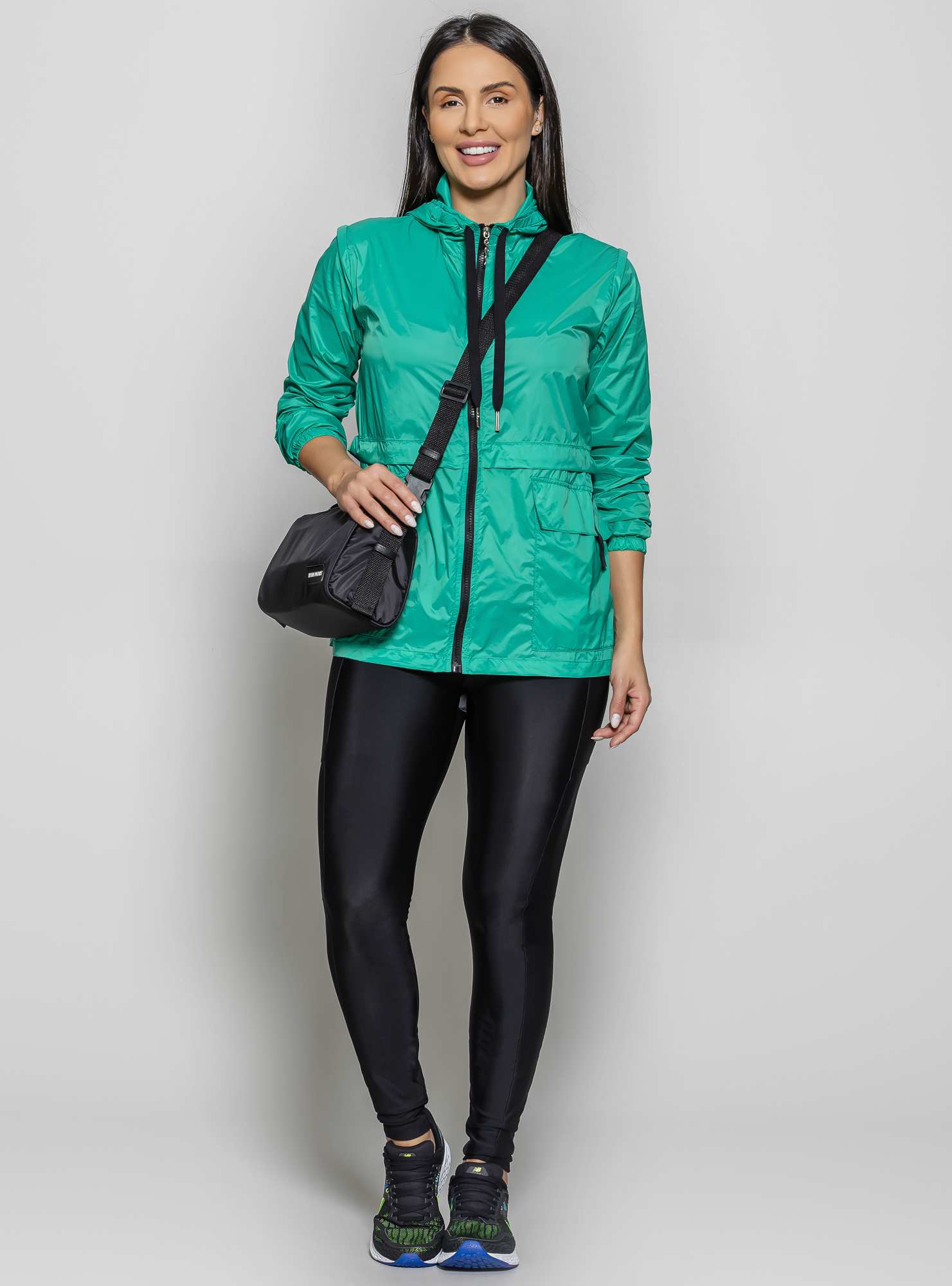 Jaqueta Alongada Utility Verde 39