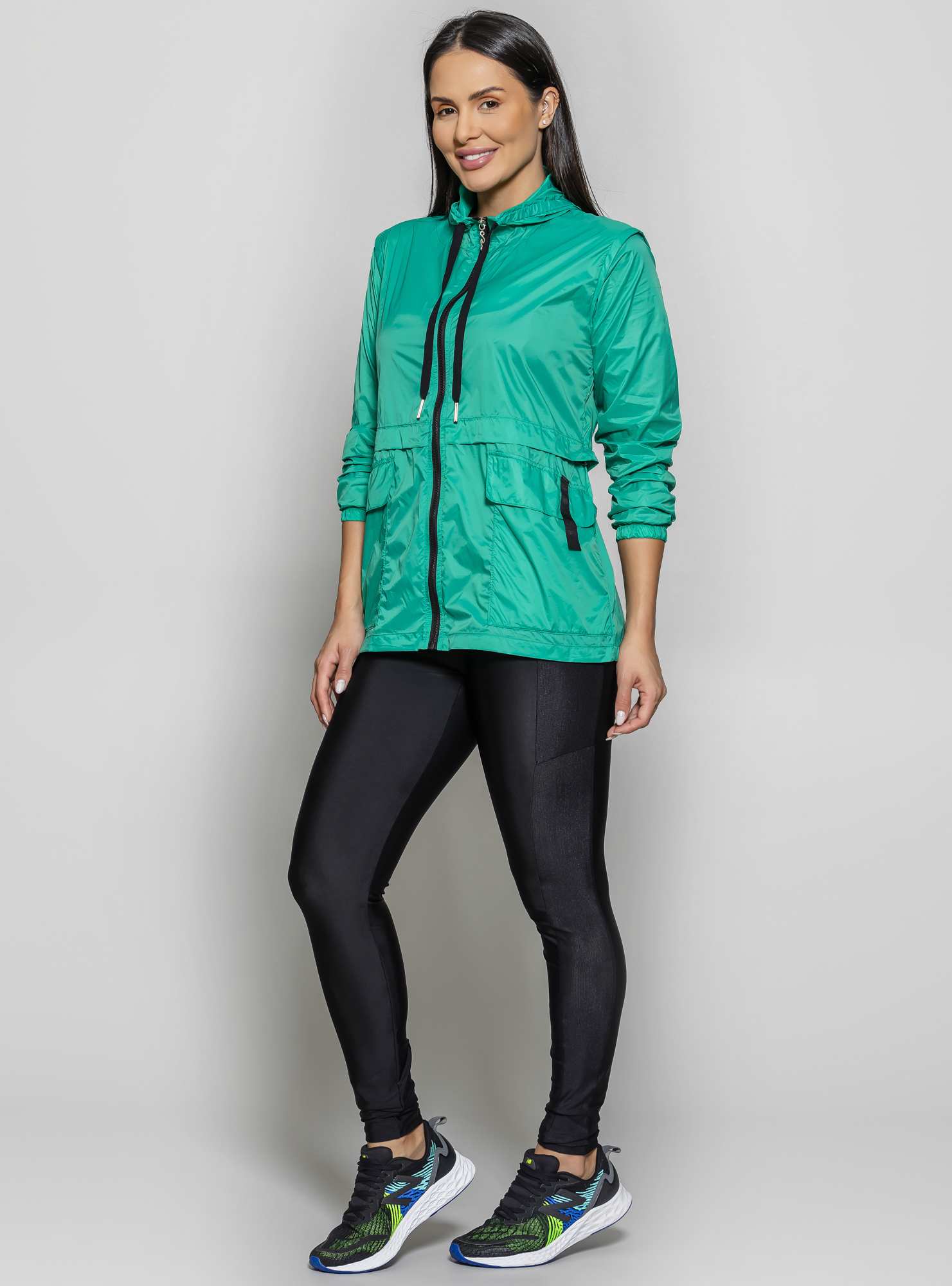 Jaqueta Alongada Utility Verde 39