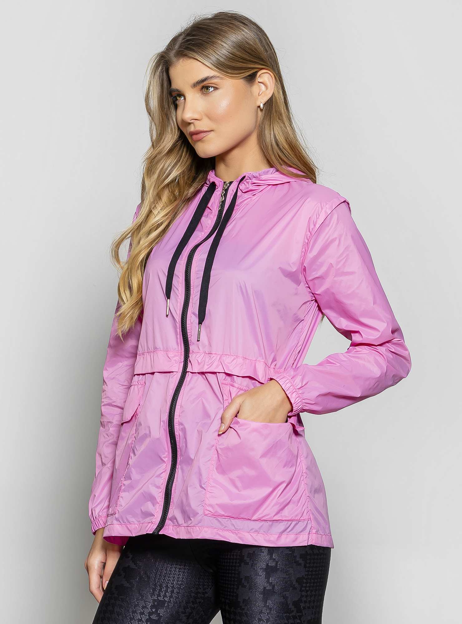Jaqueta Alongada Utility Rosa 16