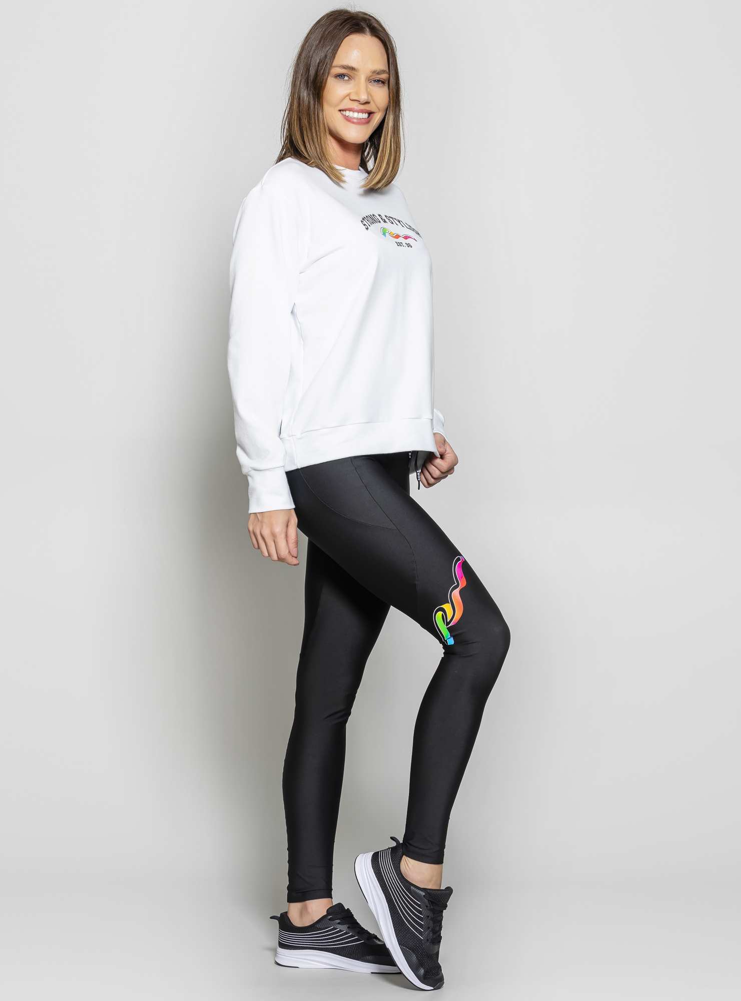Blusão Gradient Branco / Preto