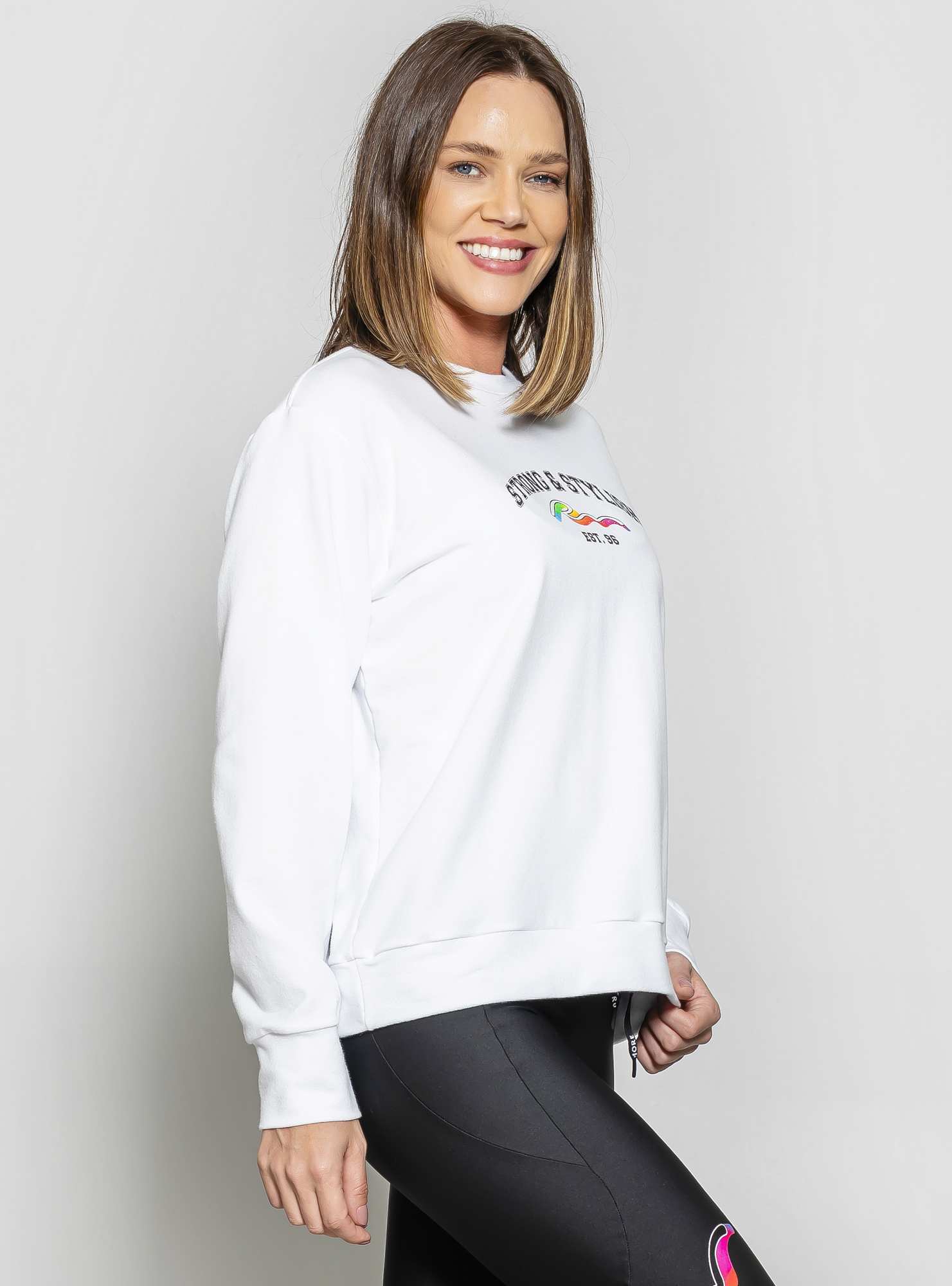 Blusão Gradient Branco / Preto