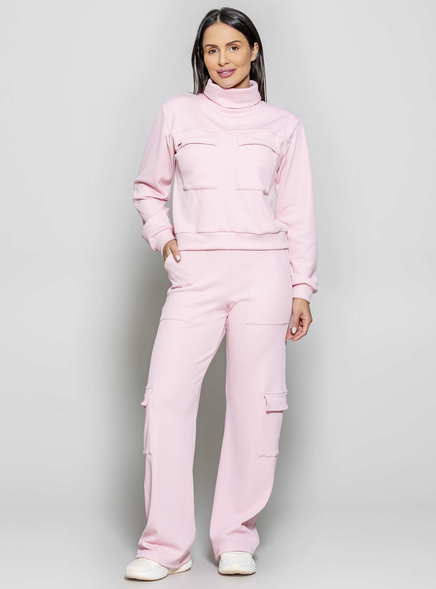 Blusão Gola Alta Cozy Rosa 10