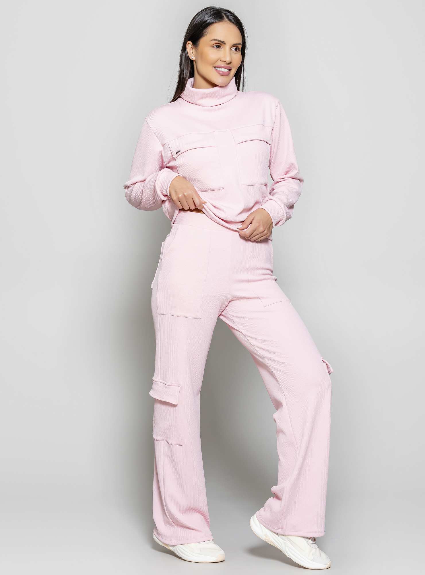 Blusão Gola Alta Cozy Rosa 10