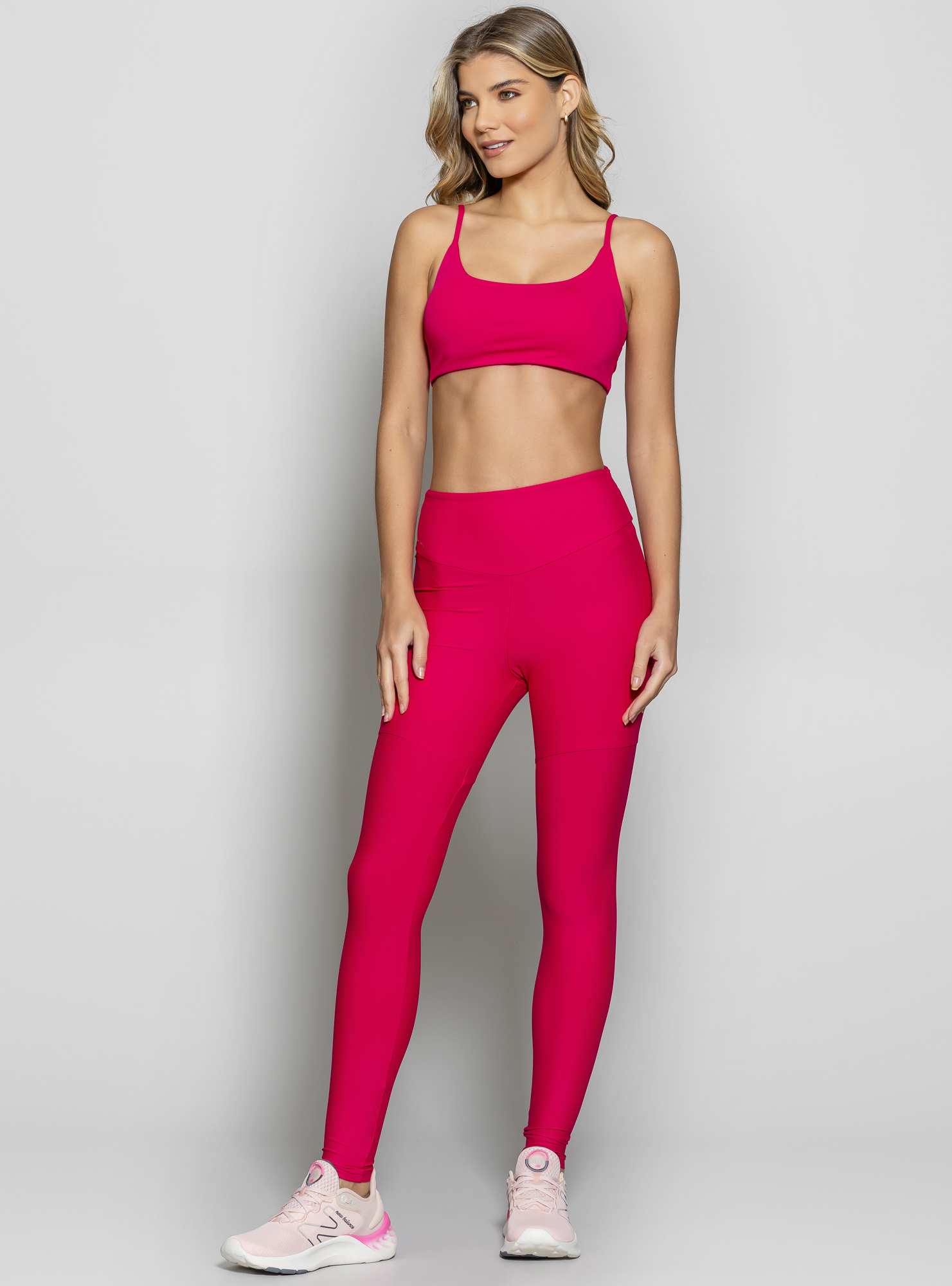 Legging Cintura Alta Blocking Rosa 09
