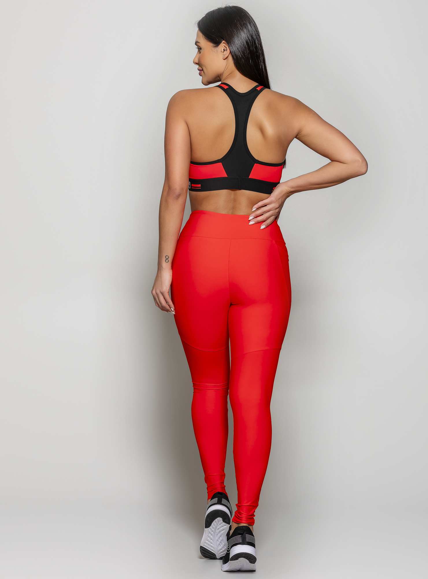 Legging Blocking Essencial Vermelho 03
