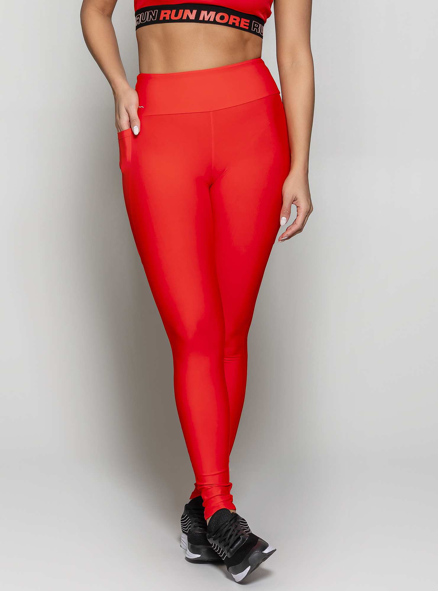Legging Blocking Essencial Vermelho 03