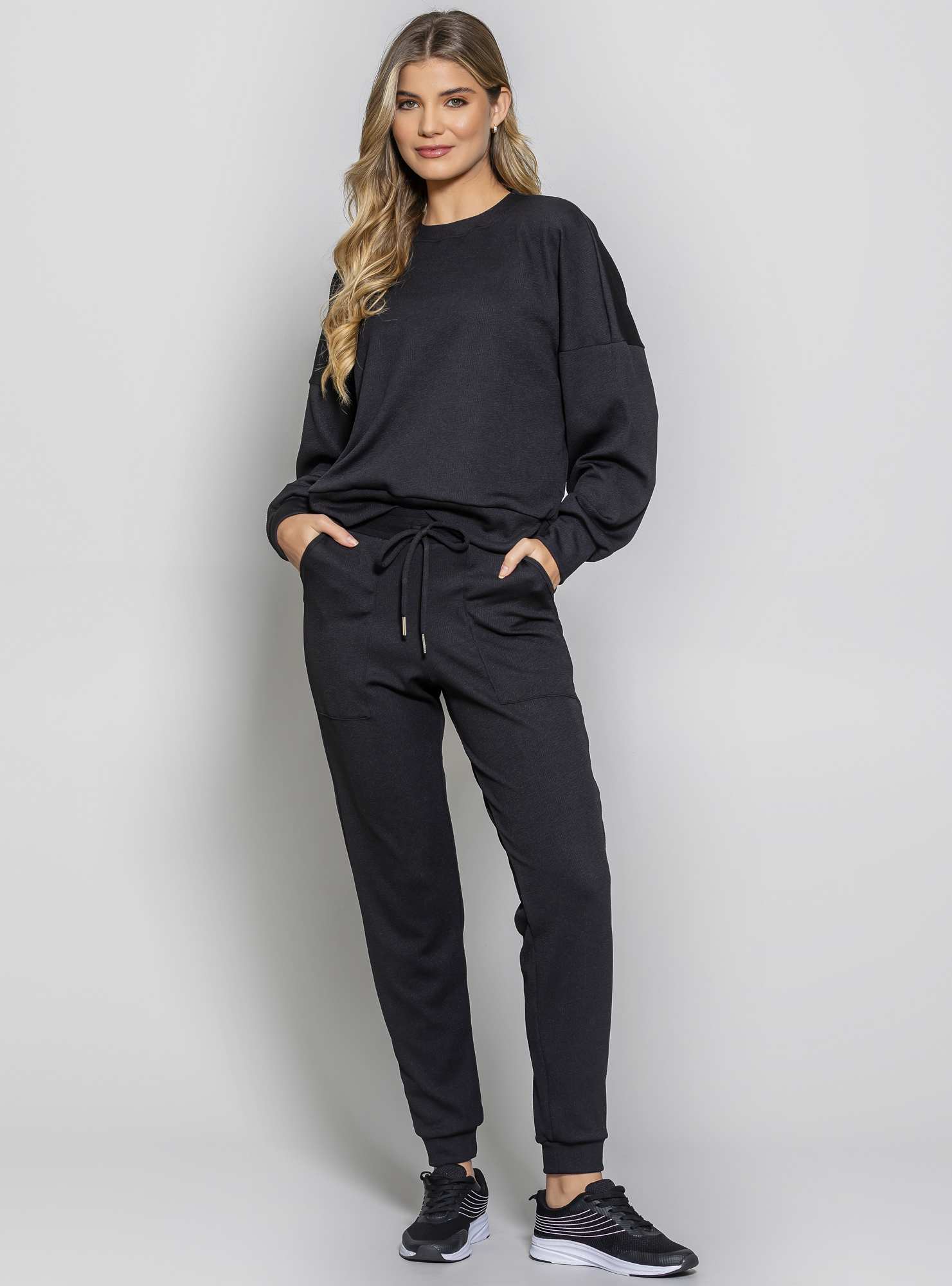 Blusão clean Cozy Preto