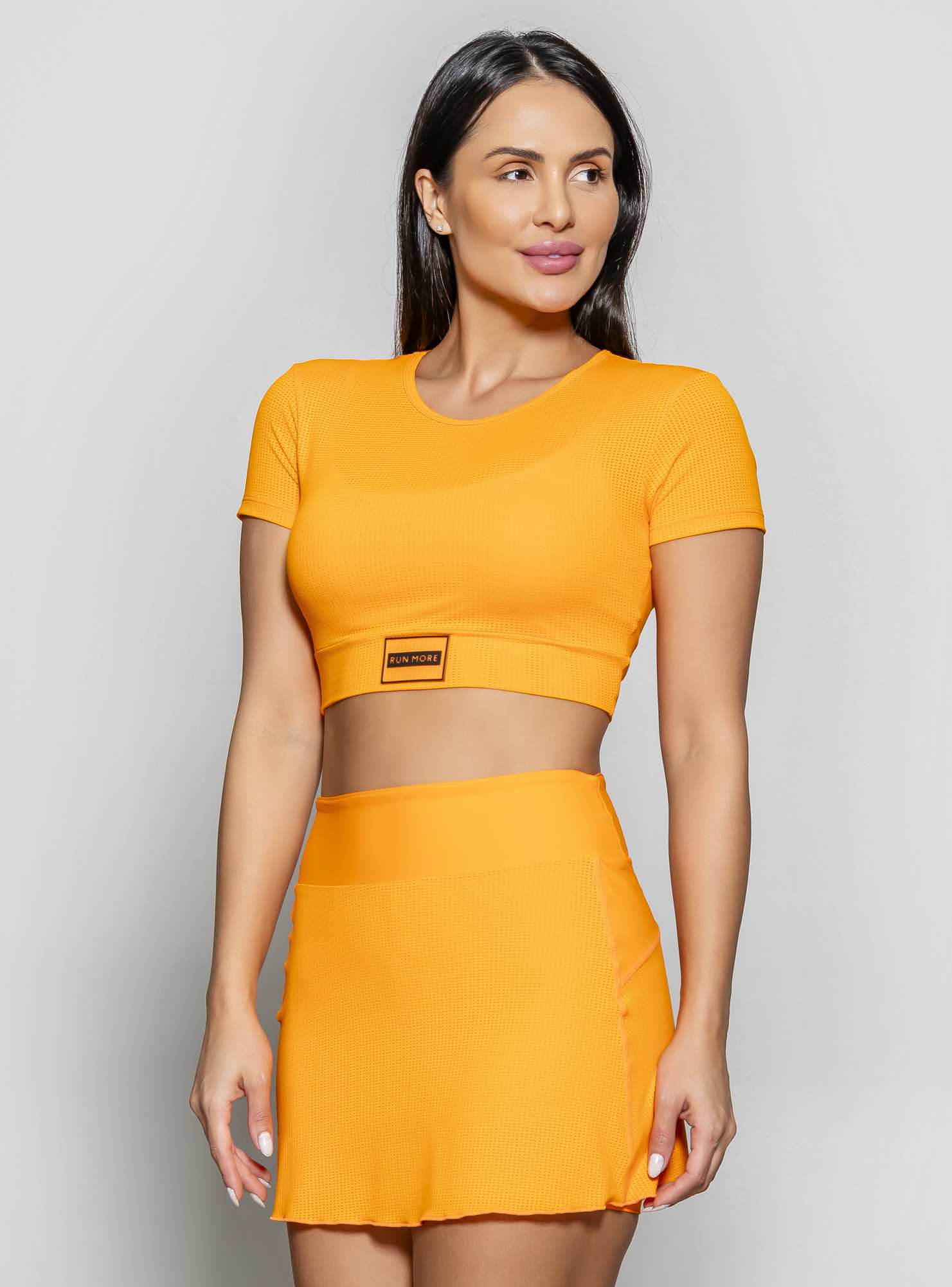 Blusa Cropped Essencial Laranja 21