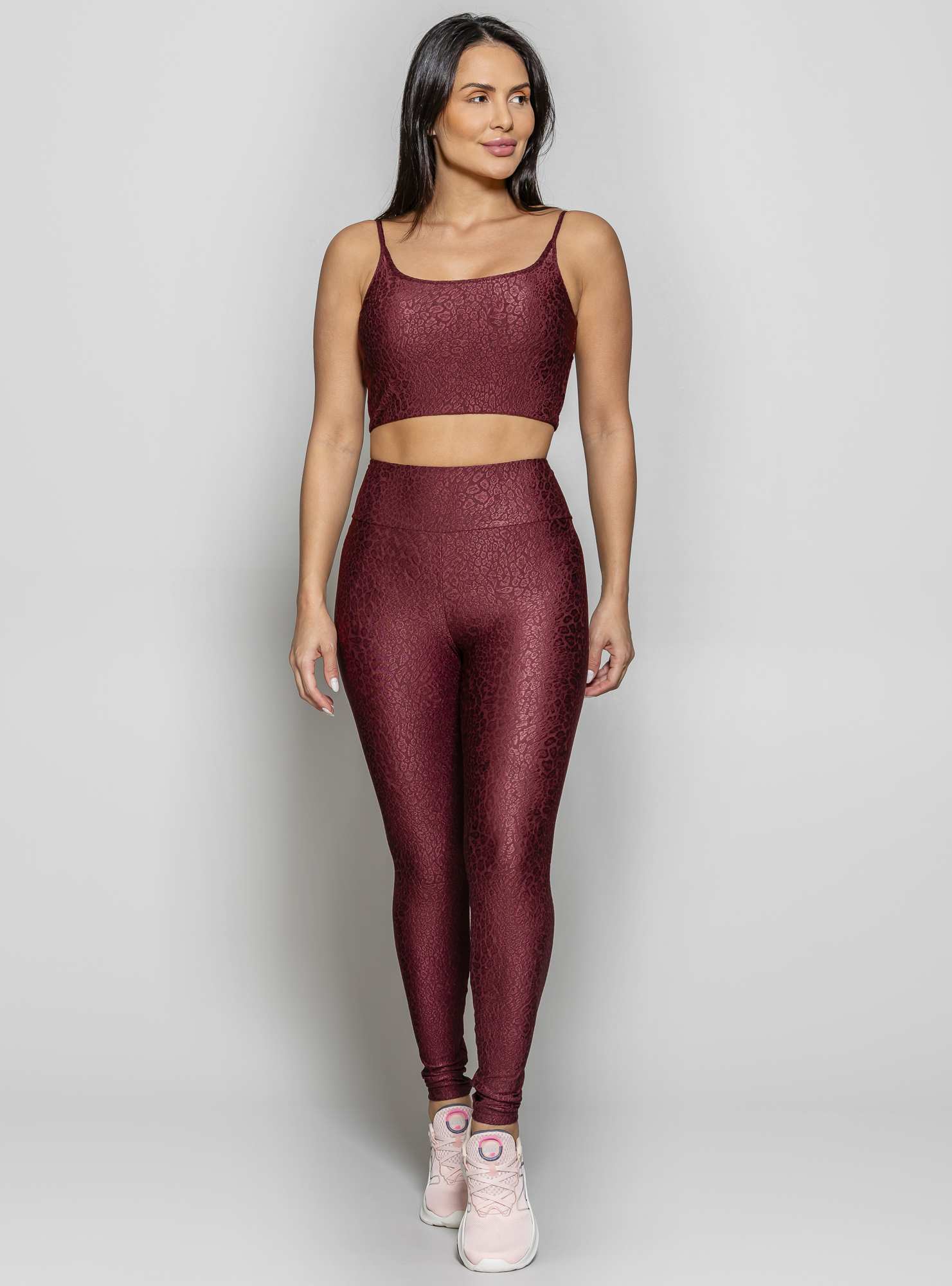 Legging com bolso Texture Bordo 03
