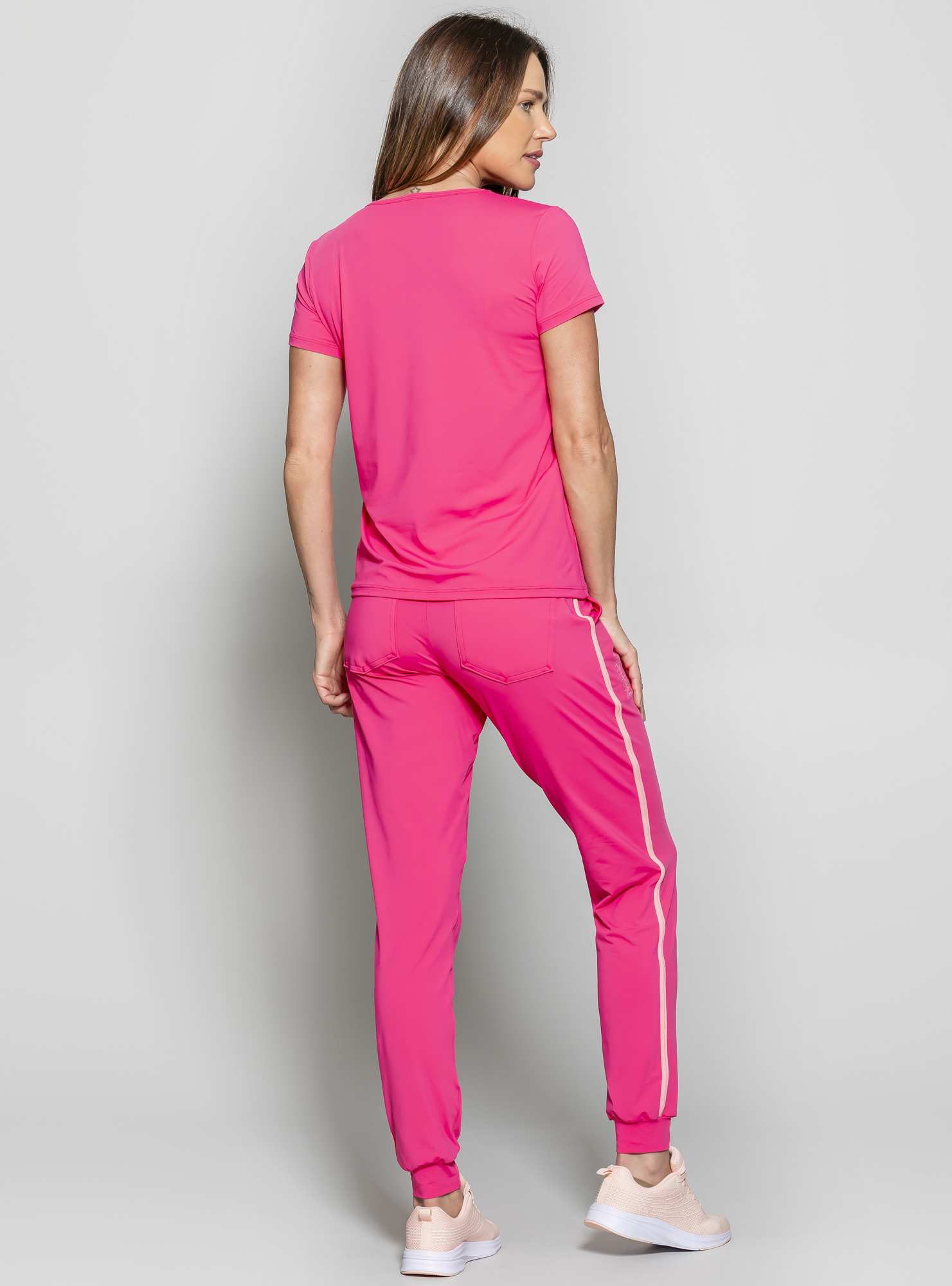 T-Shirt Essencial Rosa 04 / Preto