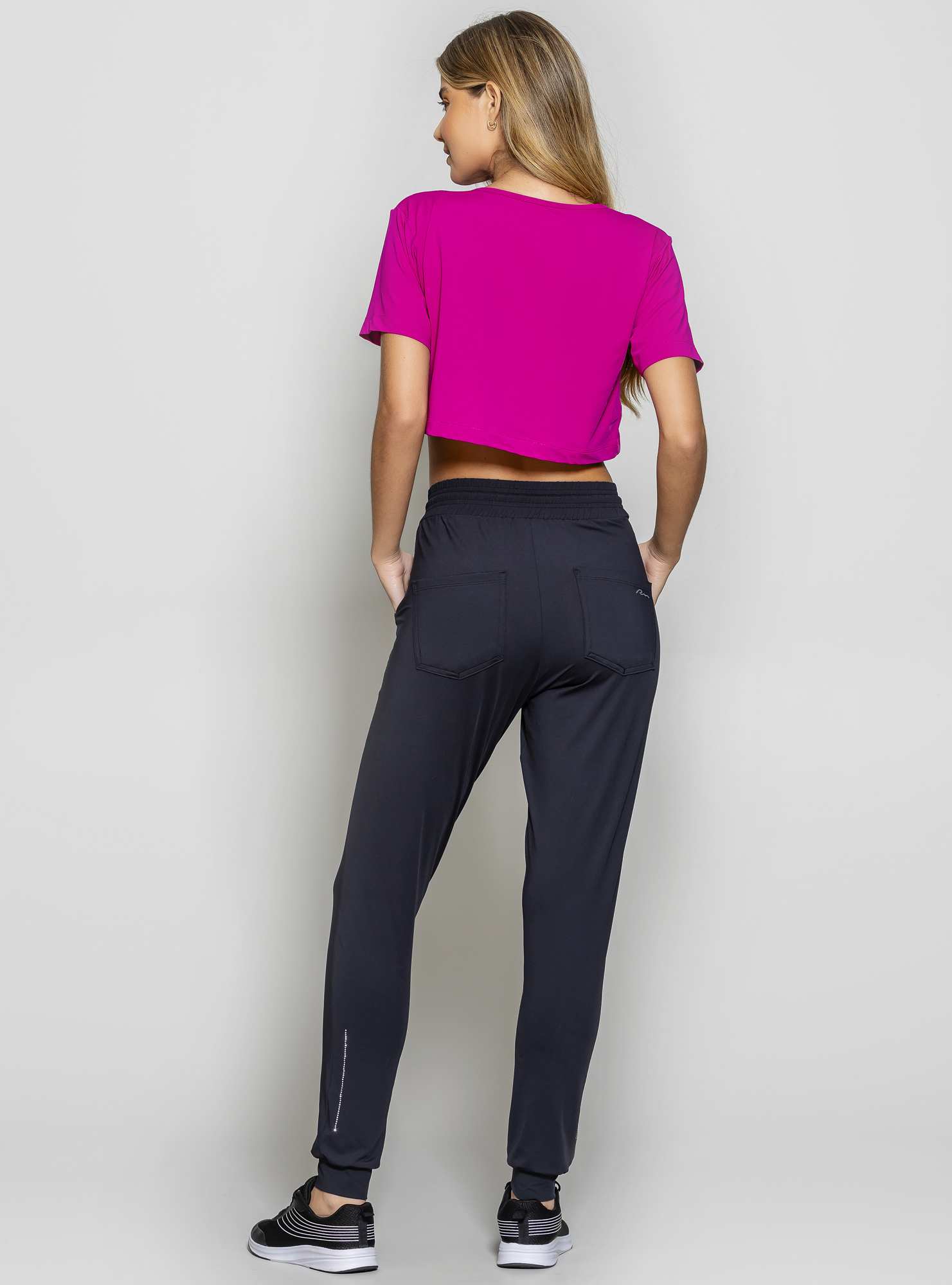 Blusa Cropped  Leveza Rosa 89 / Roxo 22
