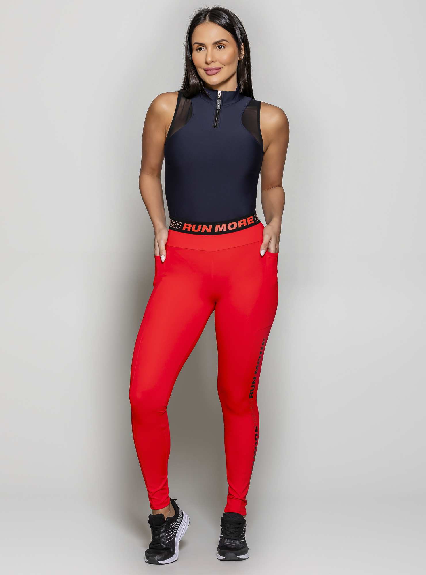 Legging Sporty Set Vermelho 03 / Preto 02