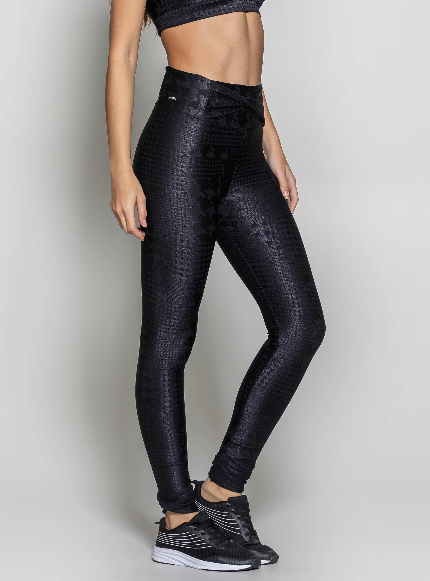 Legging com Bolso Texture Preto