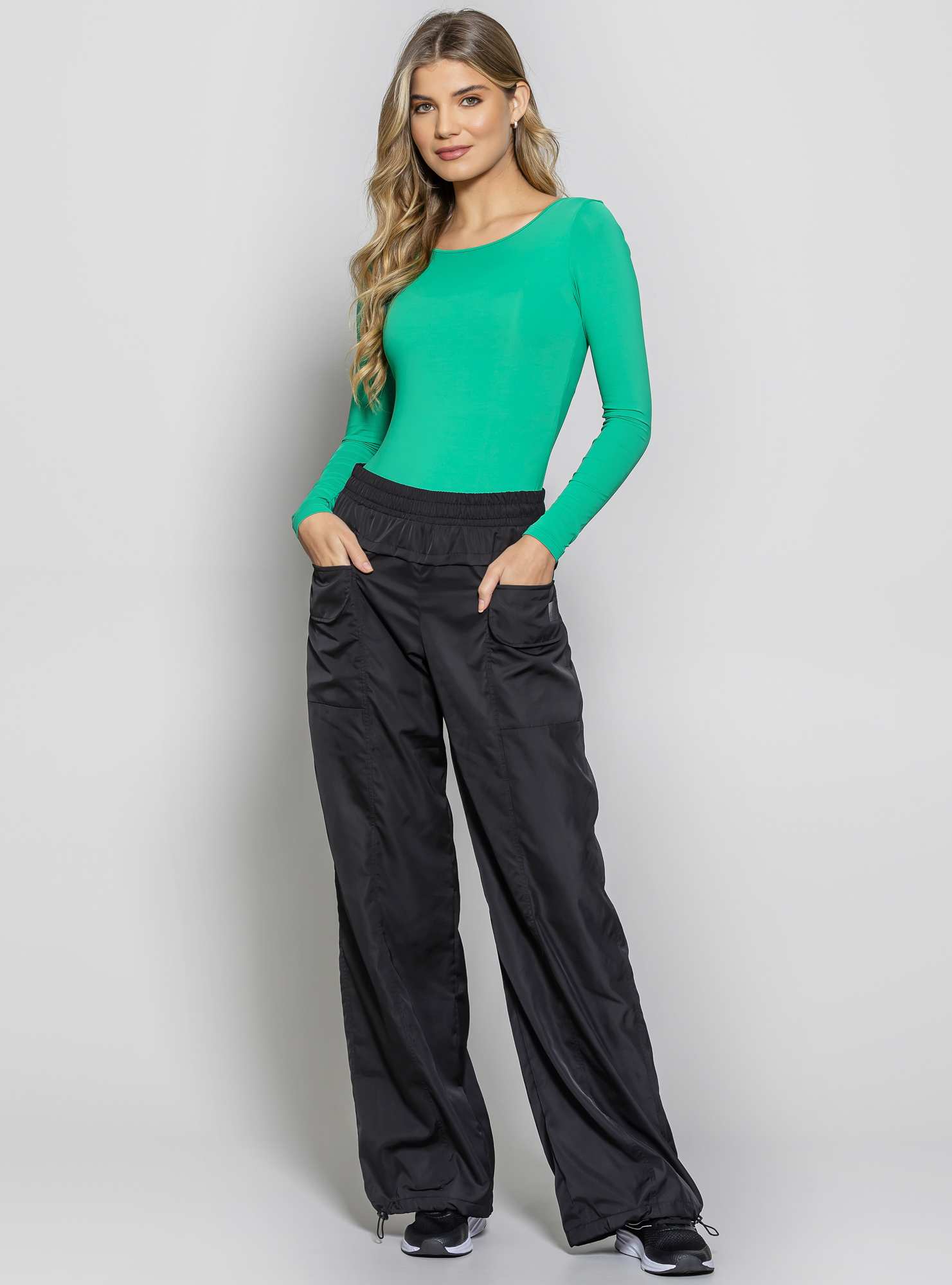Body Manga Longa Verde 39