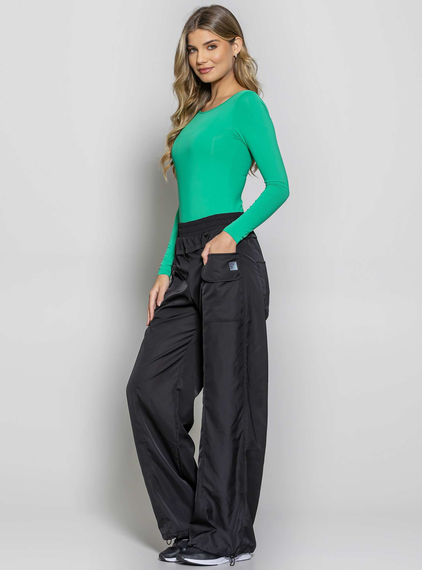 Body Manga Longa Verde 39