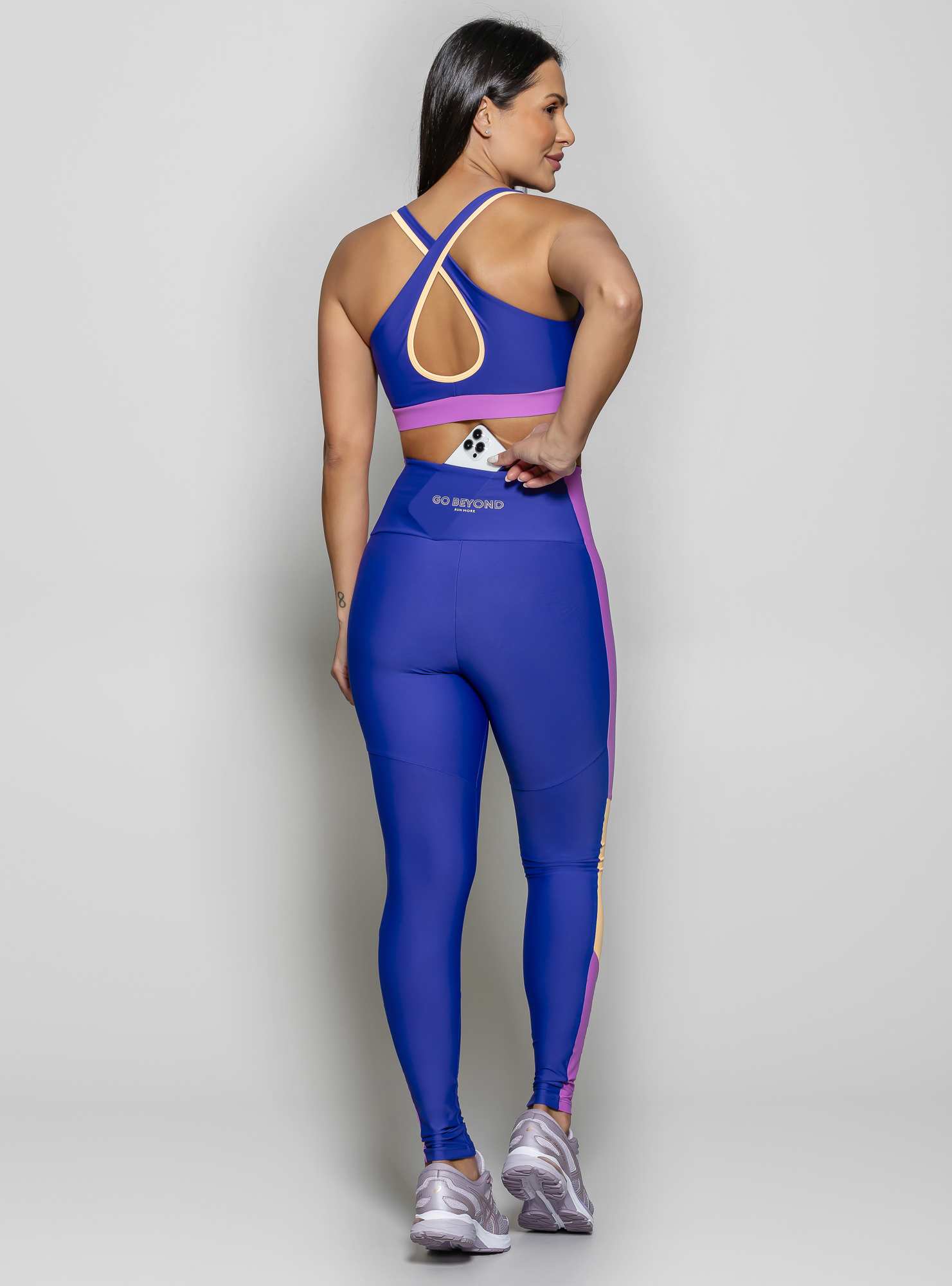 Legging Blocking Go Beyond Azul 28 / Roxo 06