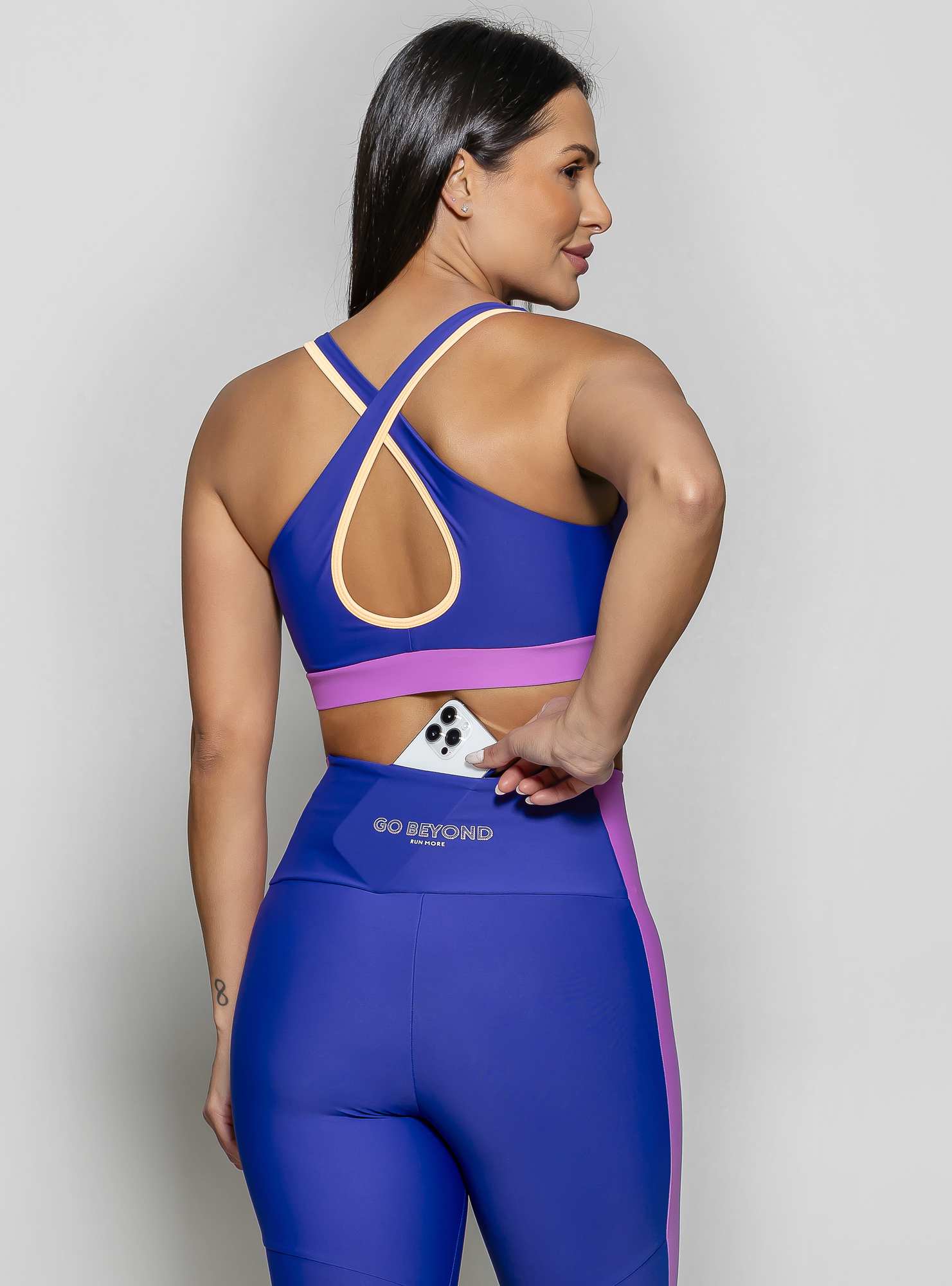Legging Blocking Go Beyond Azul 28 / Roxo 06