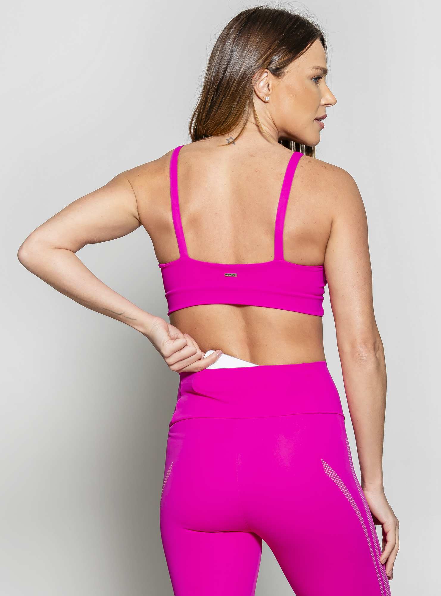 Legging Alta Cobertura Led Print Rosa 03