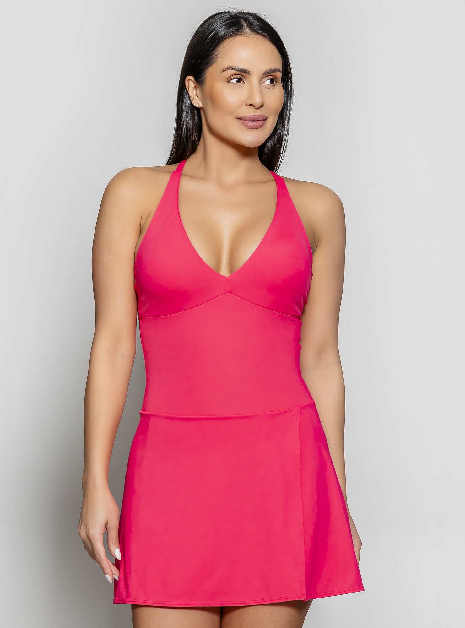 Vestido-Short Unique Rosa 01 / Preto
