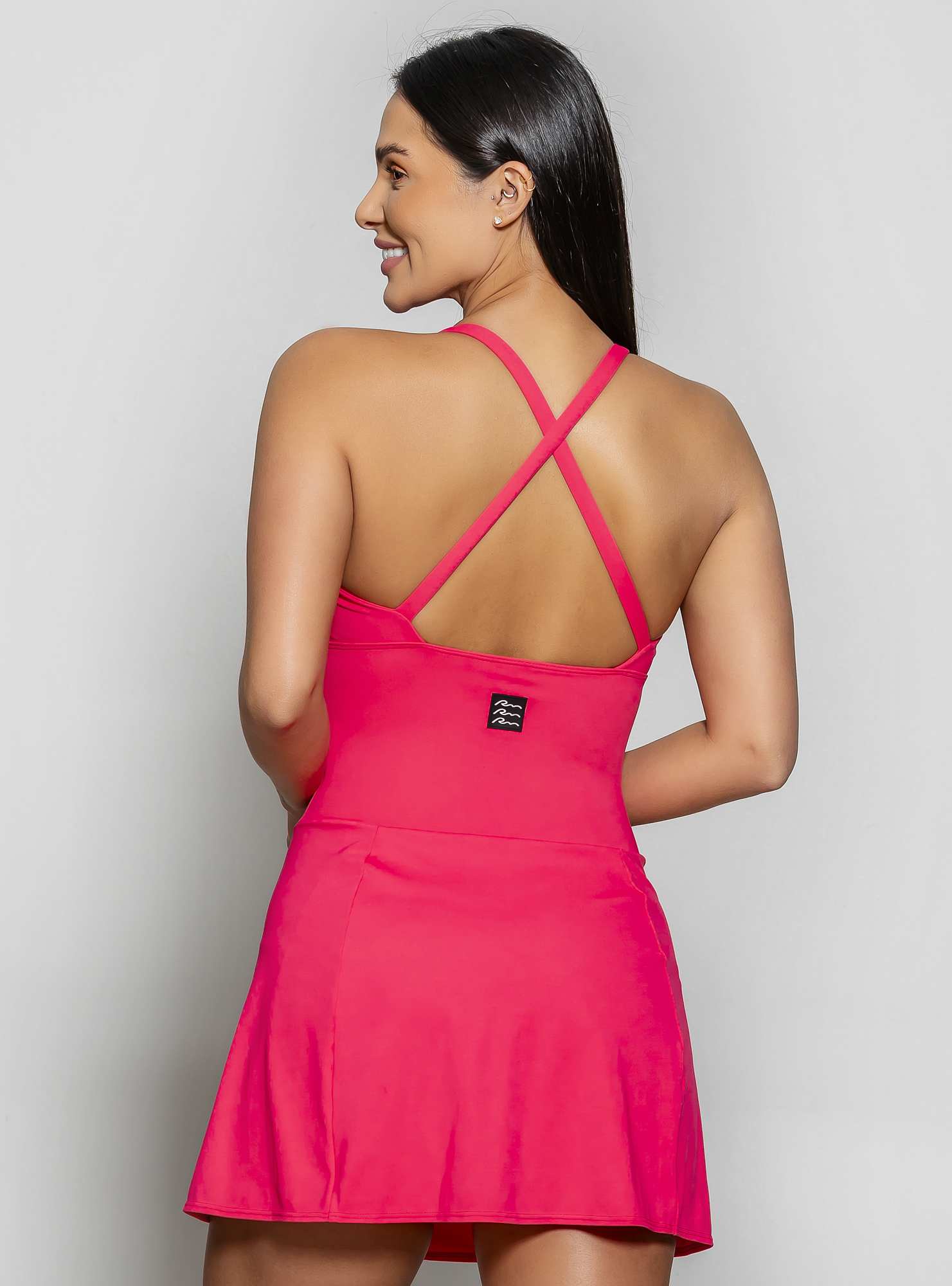 Vestido-Short Unique Rosa 01 / Preto